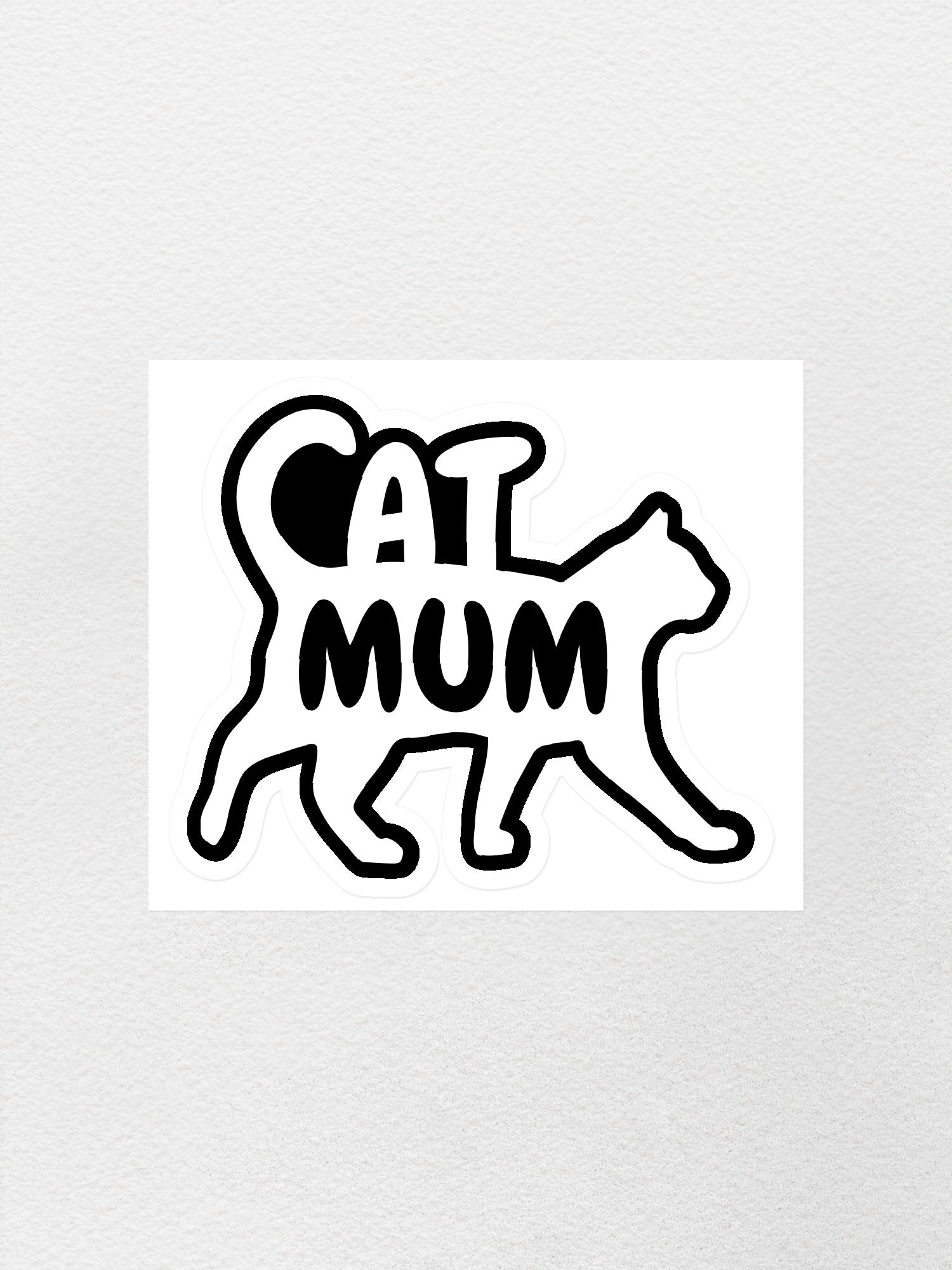 Cat Mum Silhouette Sticker