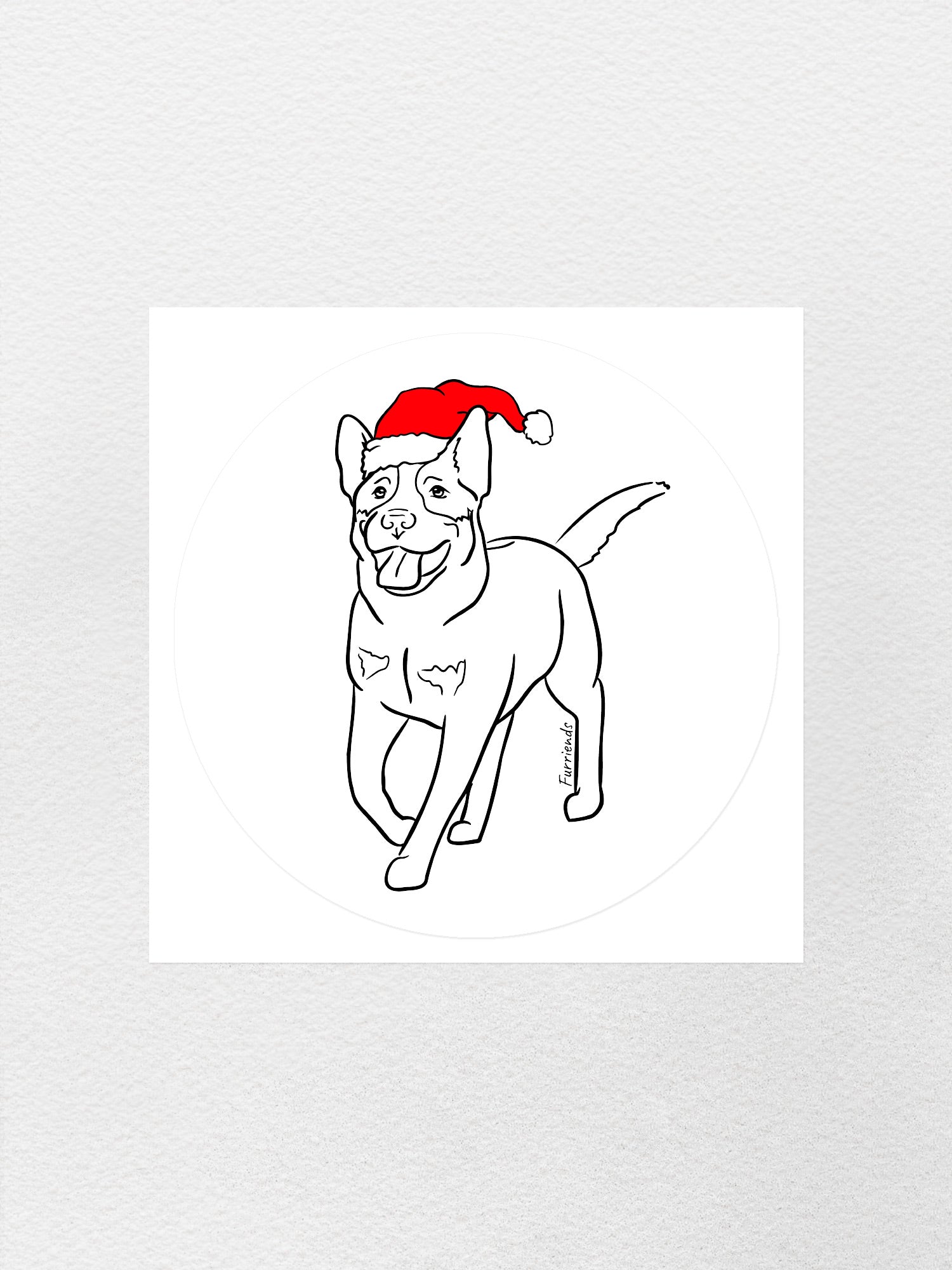 Australian Cattle Dog Christmas Edition Sticker