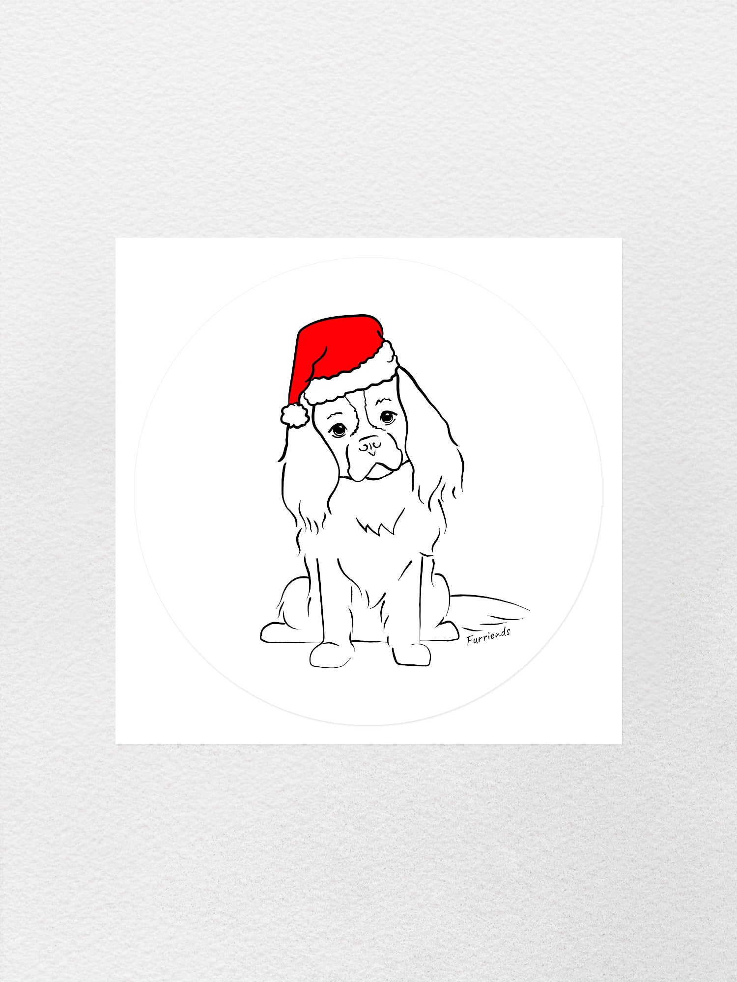 Cavalier King Charles Spaniel Christmas Edition Sticker