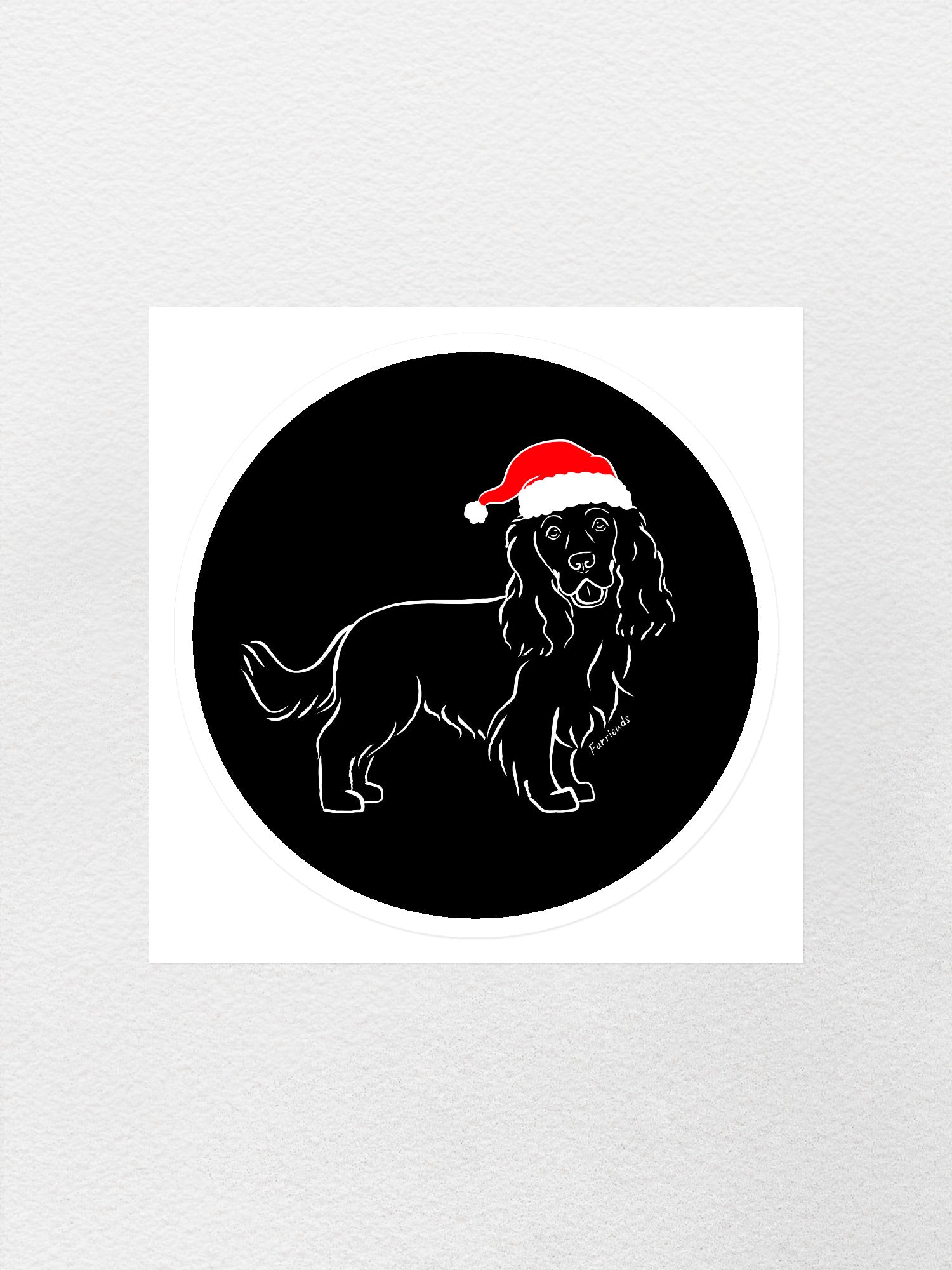 Cocker Spaniel Christmas Edition Sticker