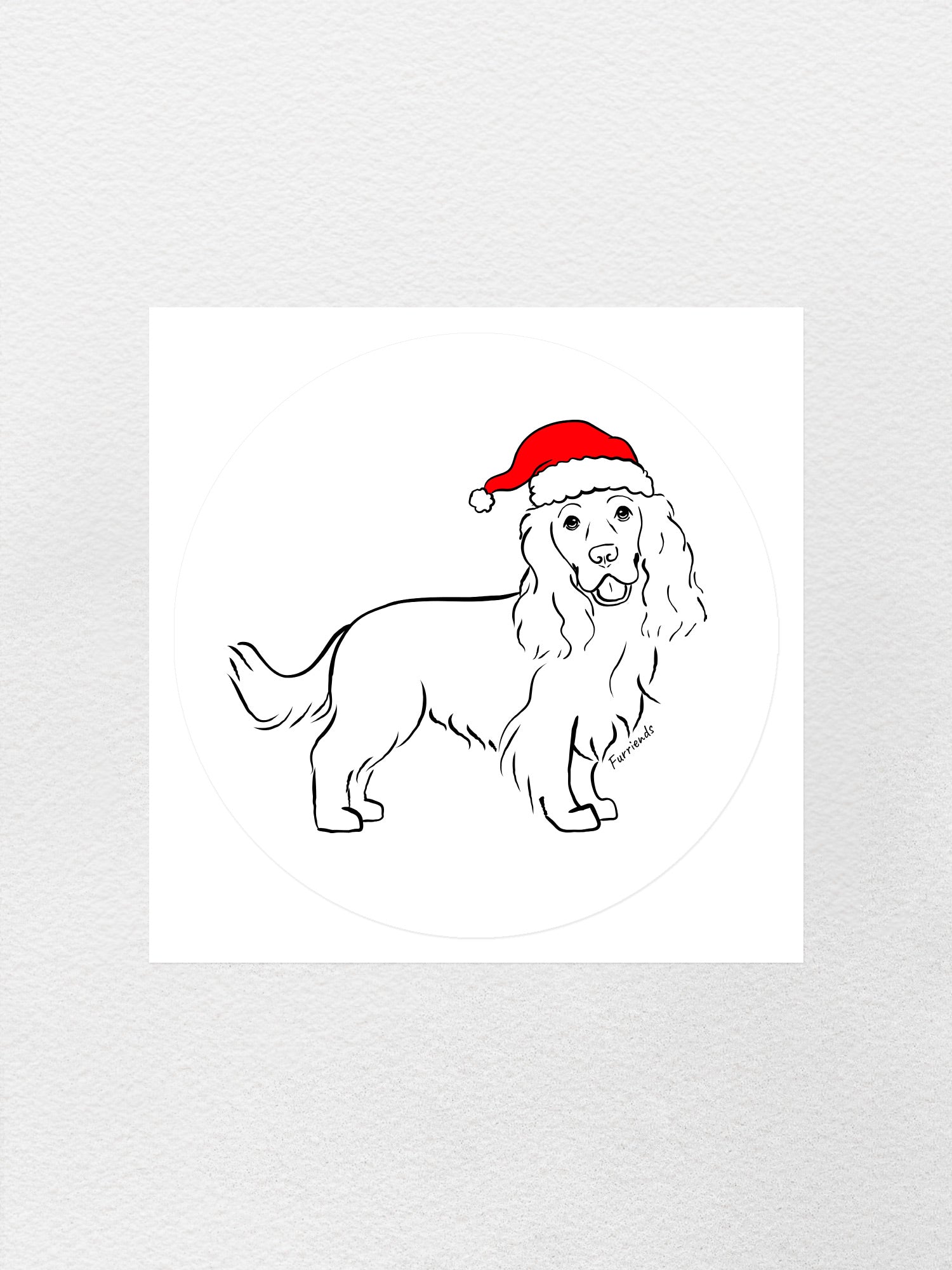 Cocker Spaniel Christmas Edition Sticker