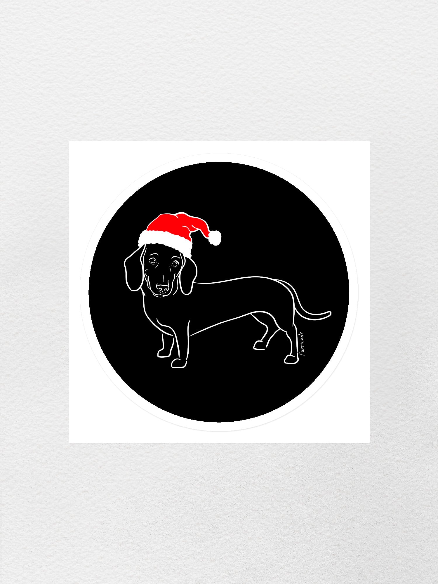 Dachshund Christmas Edition Sticker