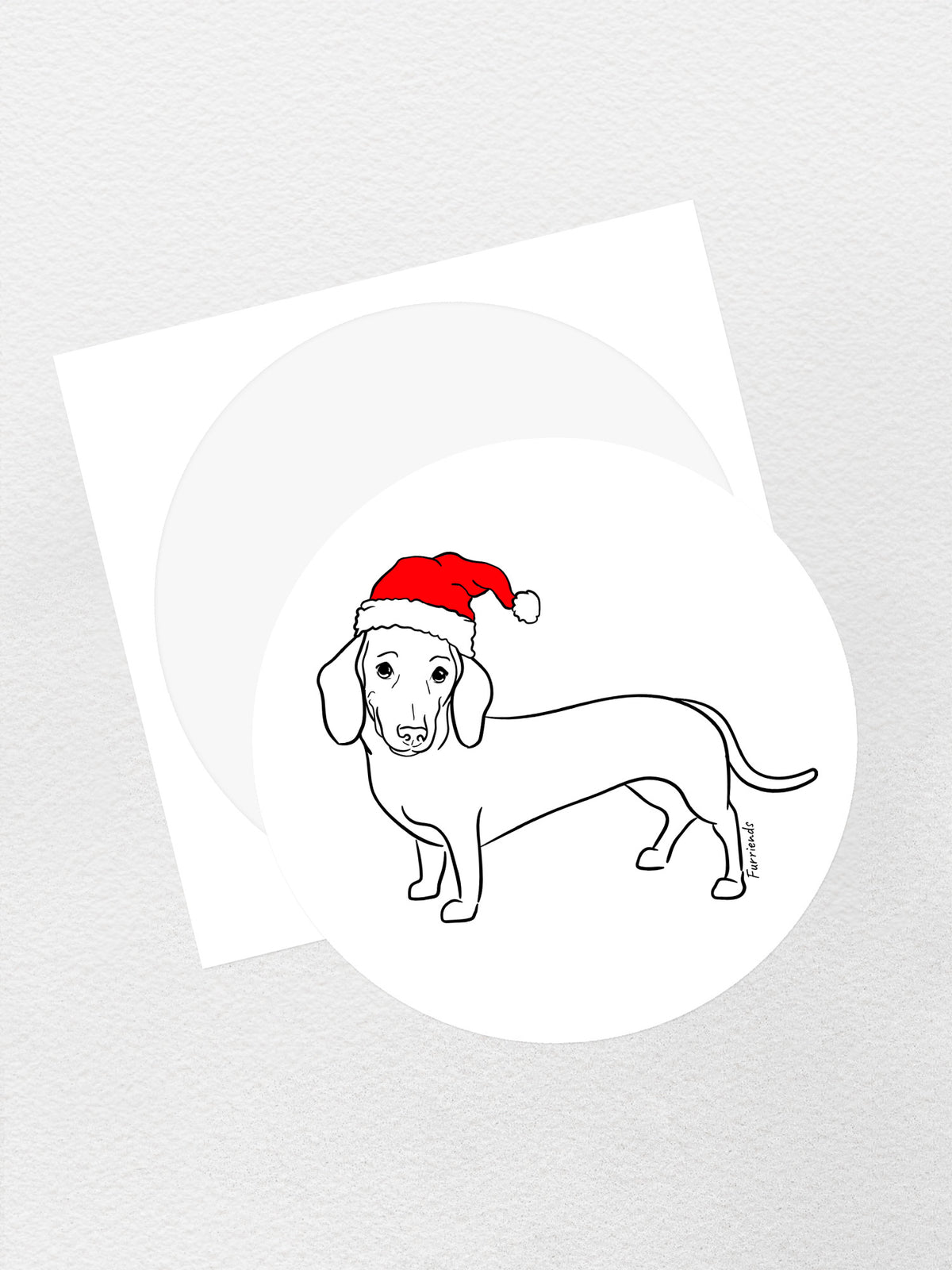 Dachshund Christmas Edition Sticker