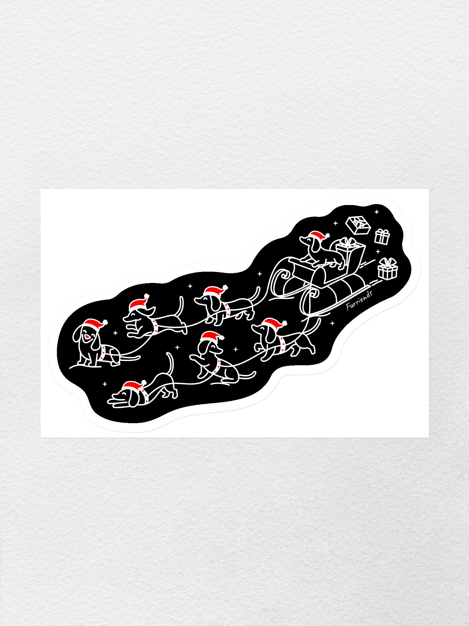 Dachshund Through The Snow Sticker