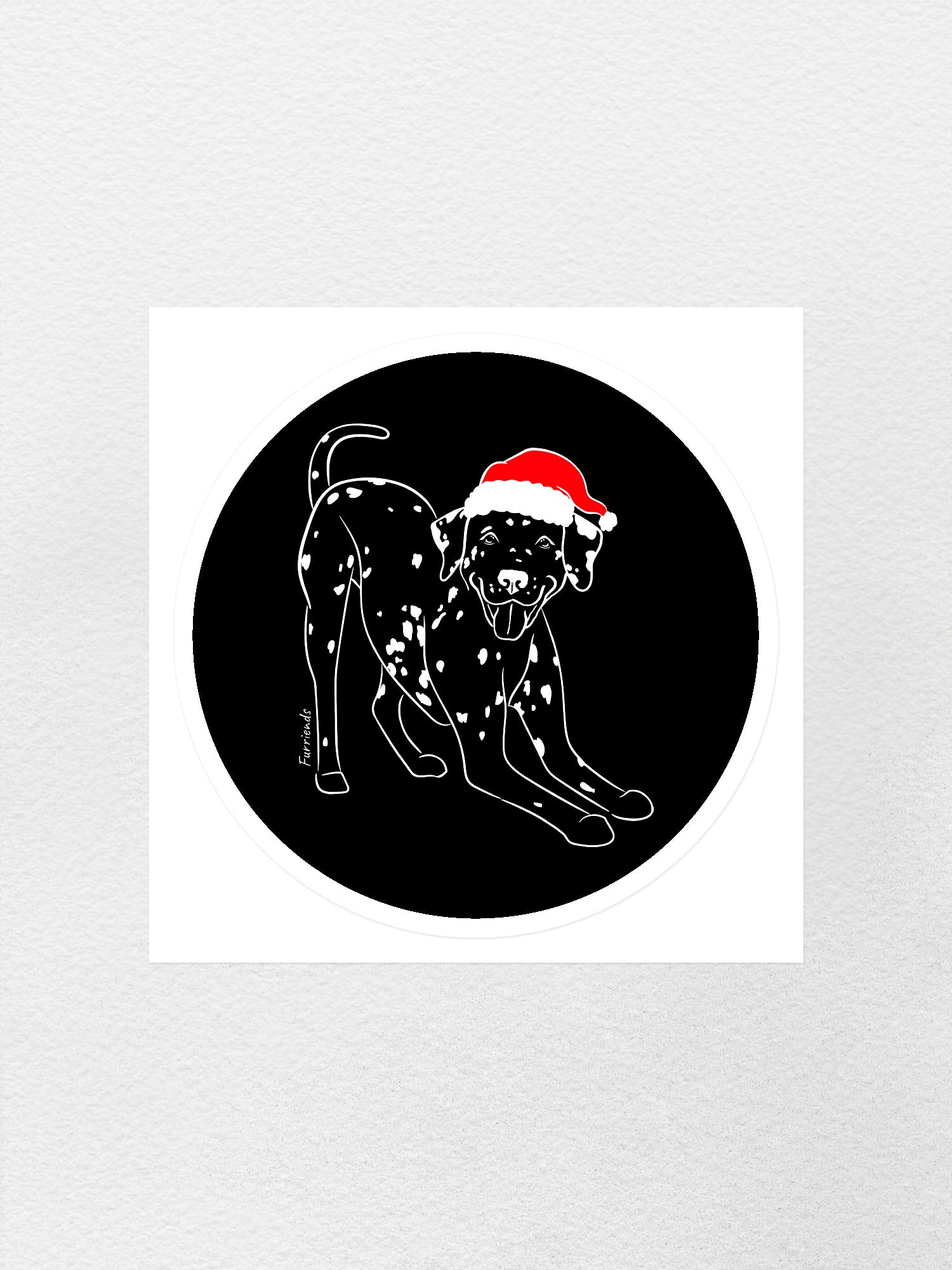 Dalmatian Christmas Edition Sticker