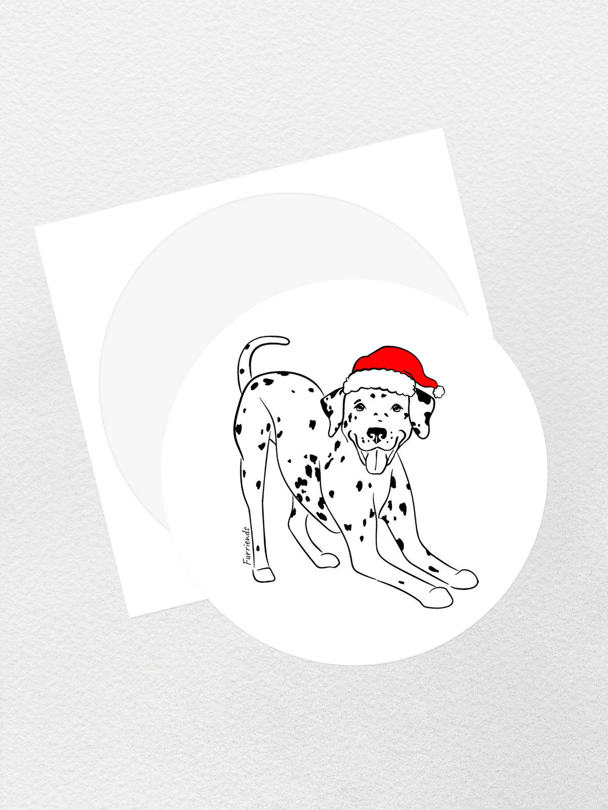 Dalmatian Christmas Edition Sticker