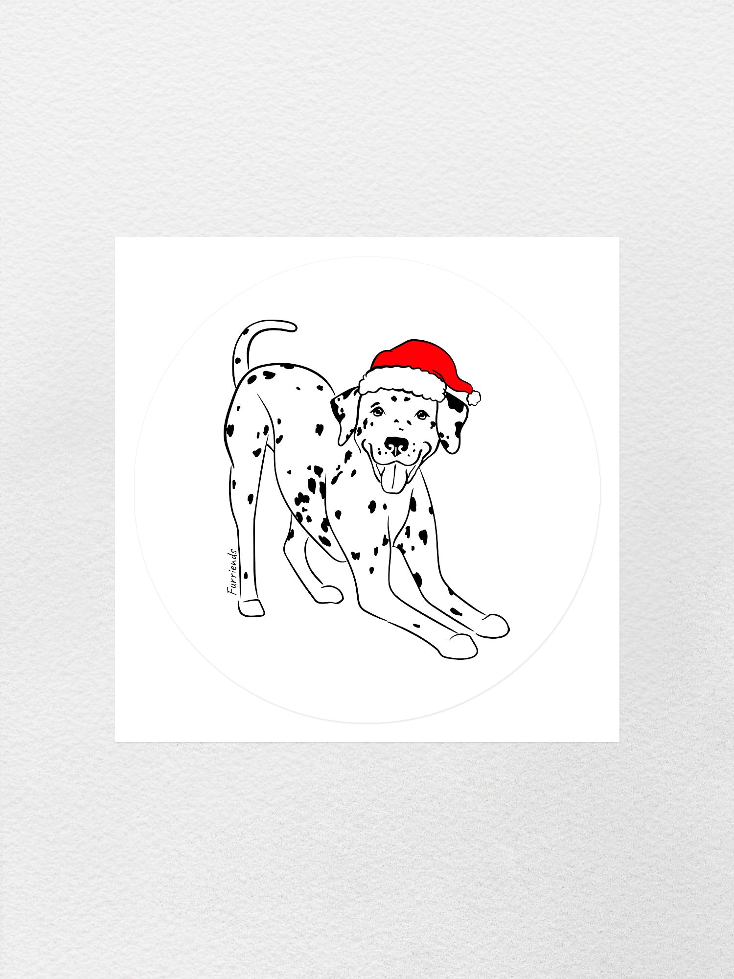 Dalmatian Christmas Edition Sticker