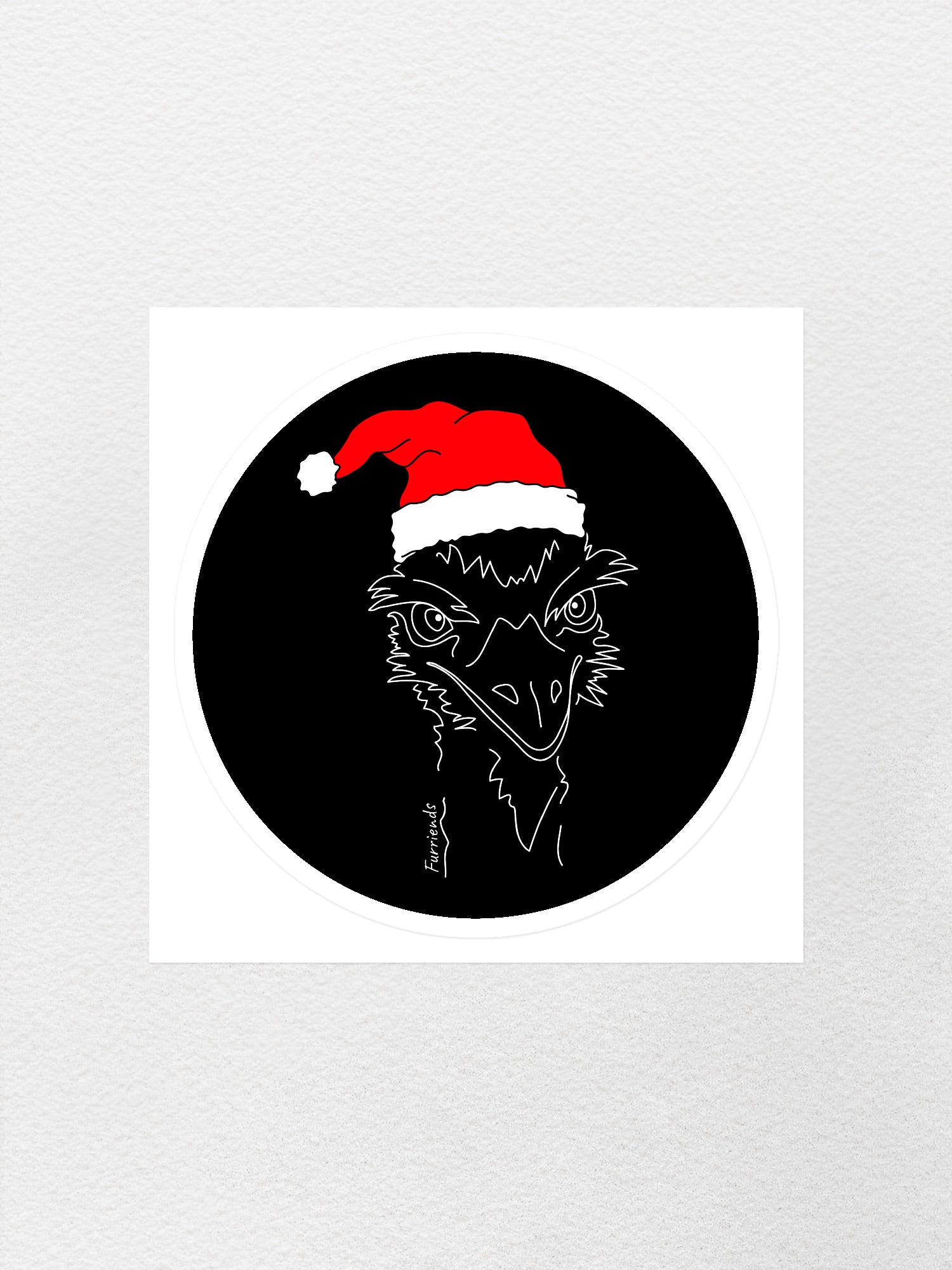 Emu Christmas Edition Sticker