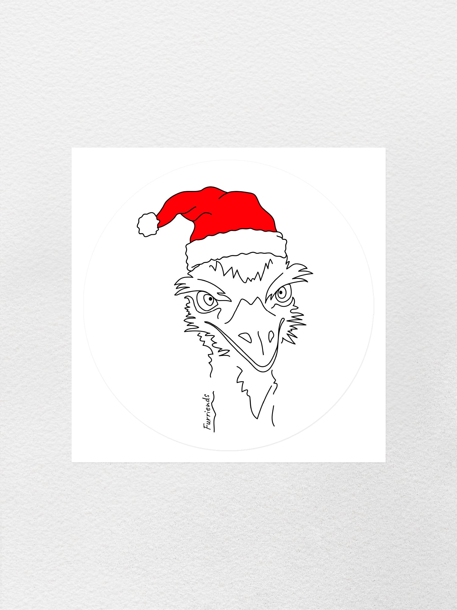 Emu Christmas Edition Sticker