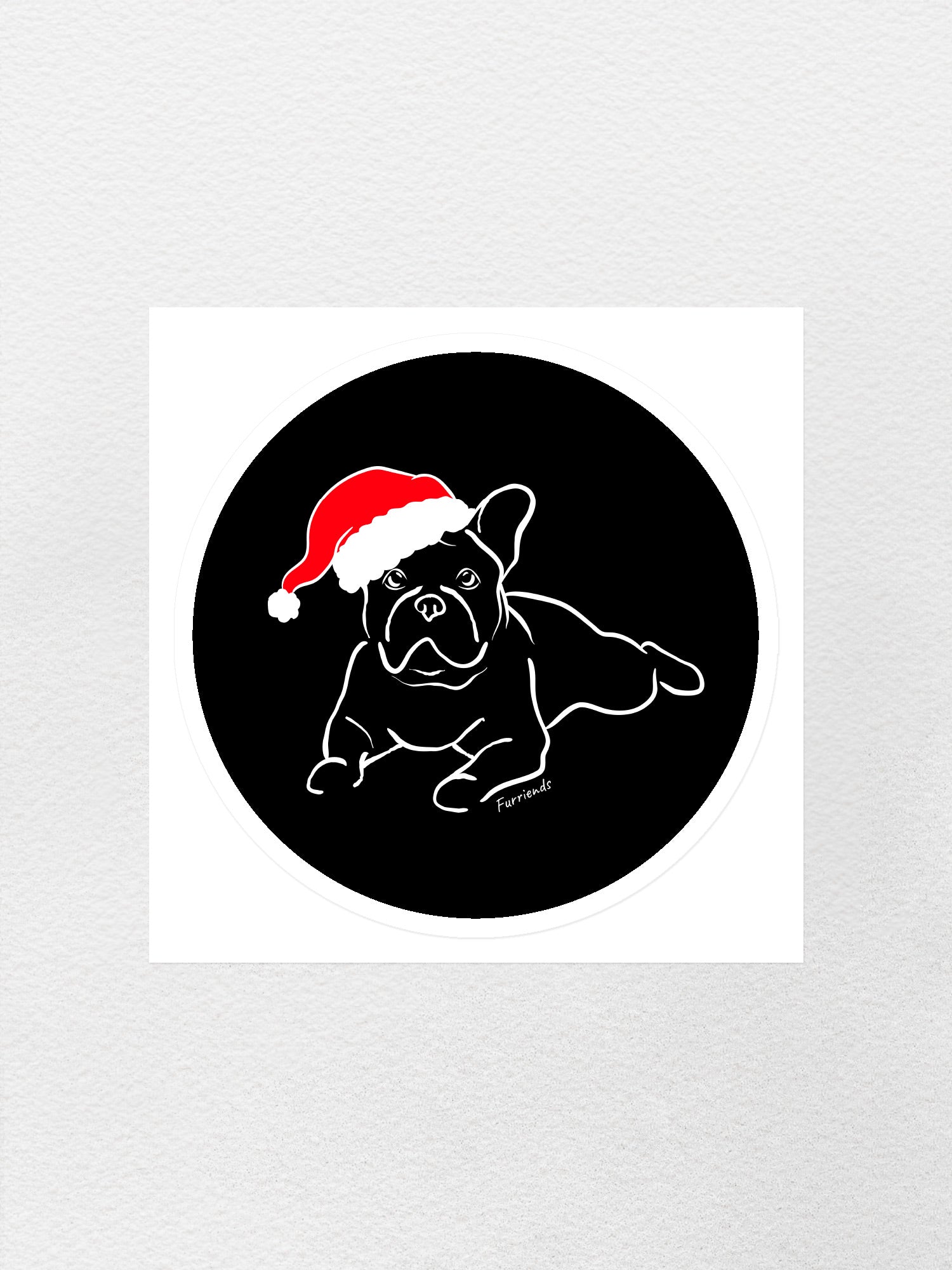 French Bulldog Christmas Edition Sticker