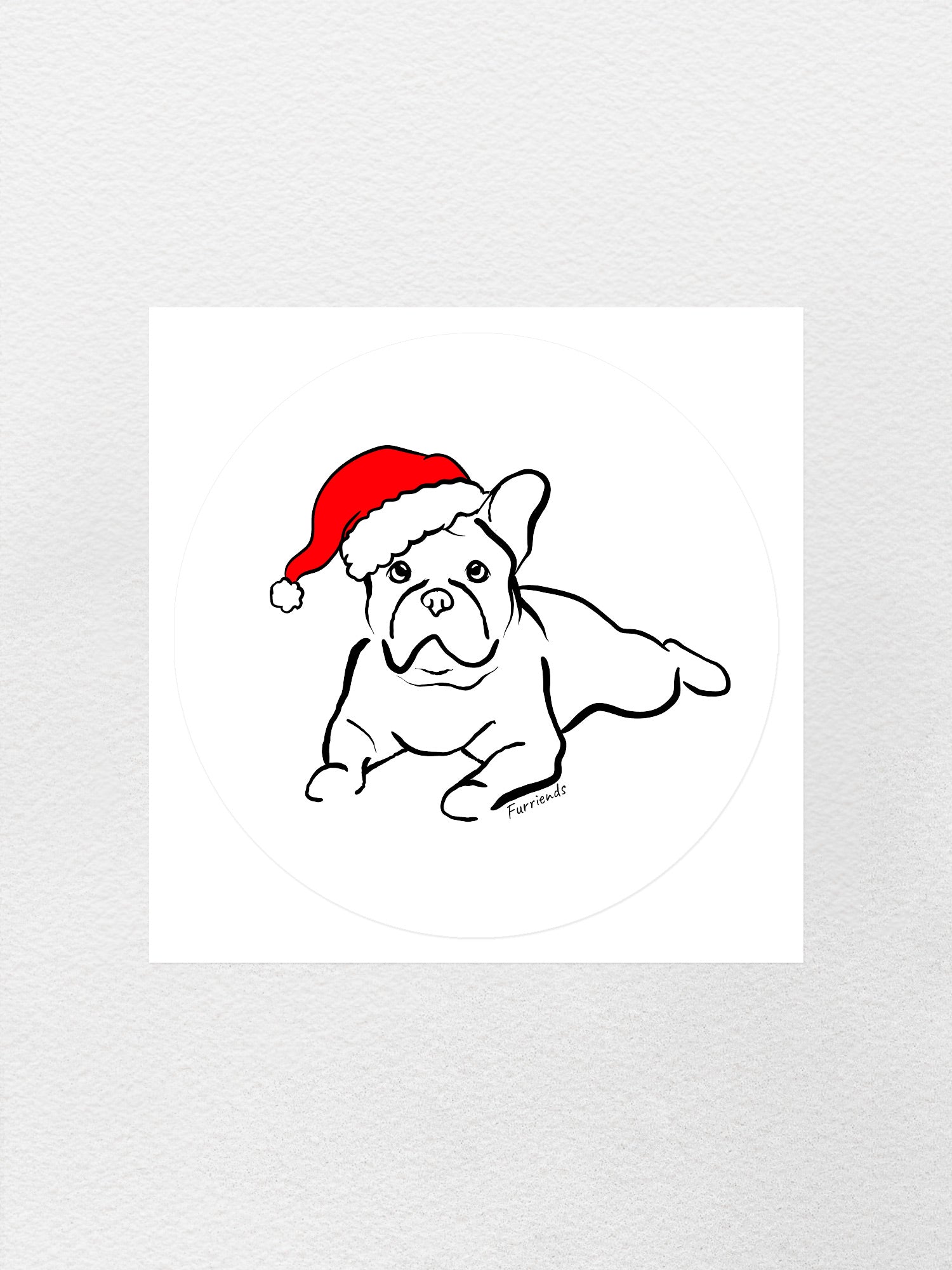 French Bulldog Christmas Edition Sticker