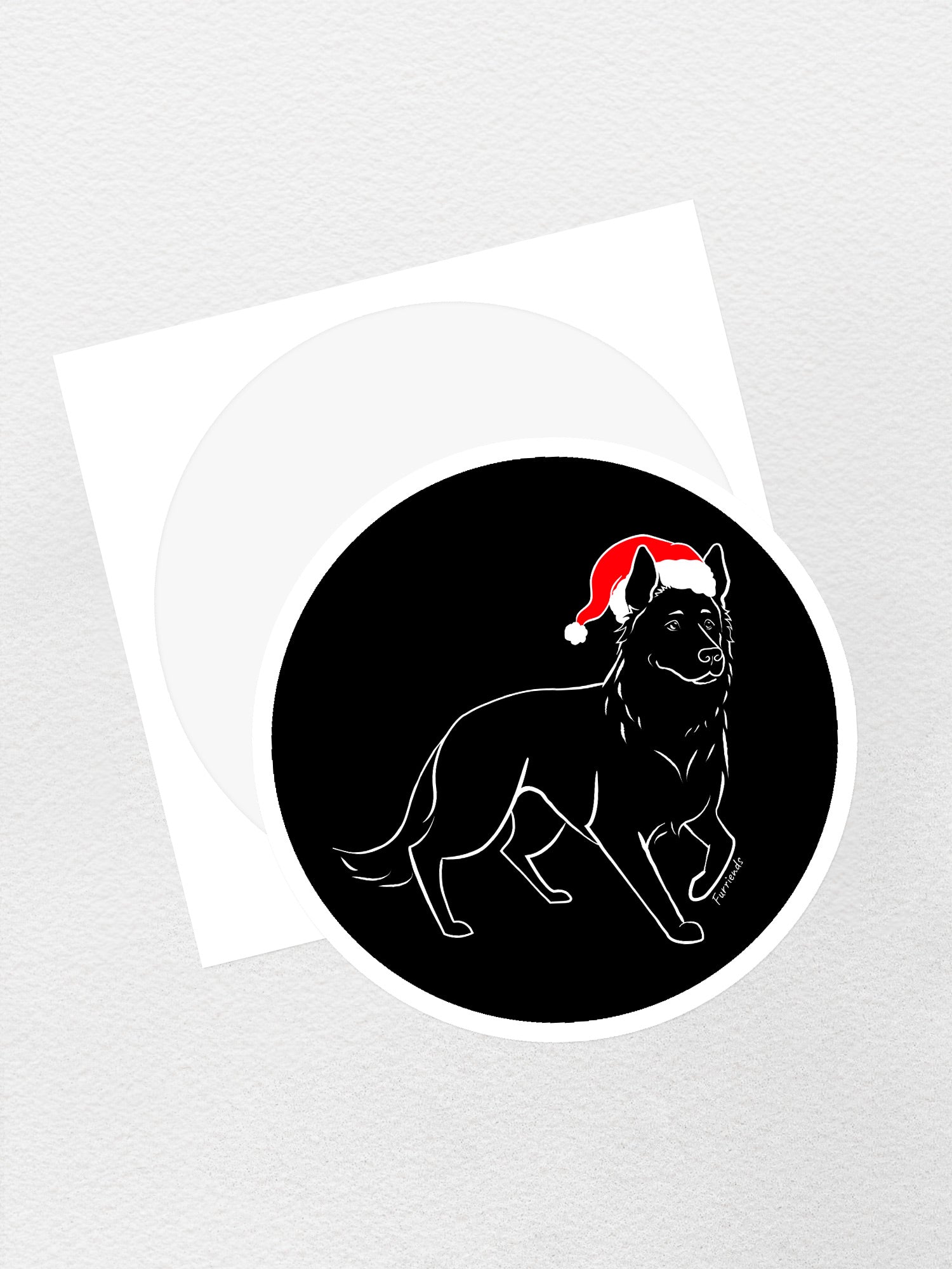 German Shepherd Christmas Edition Sticker