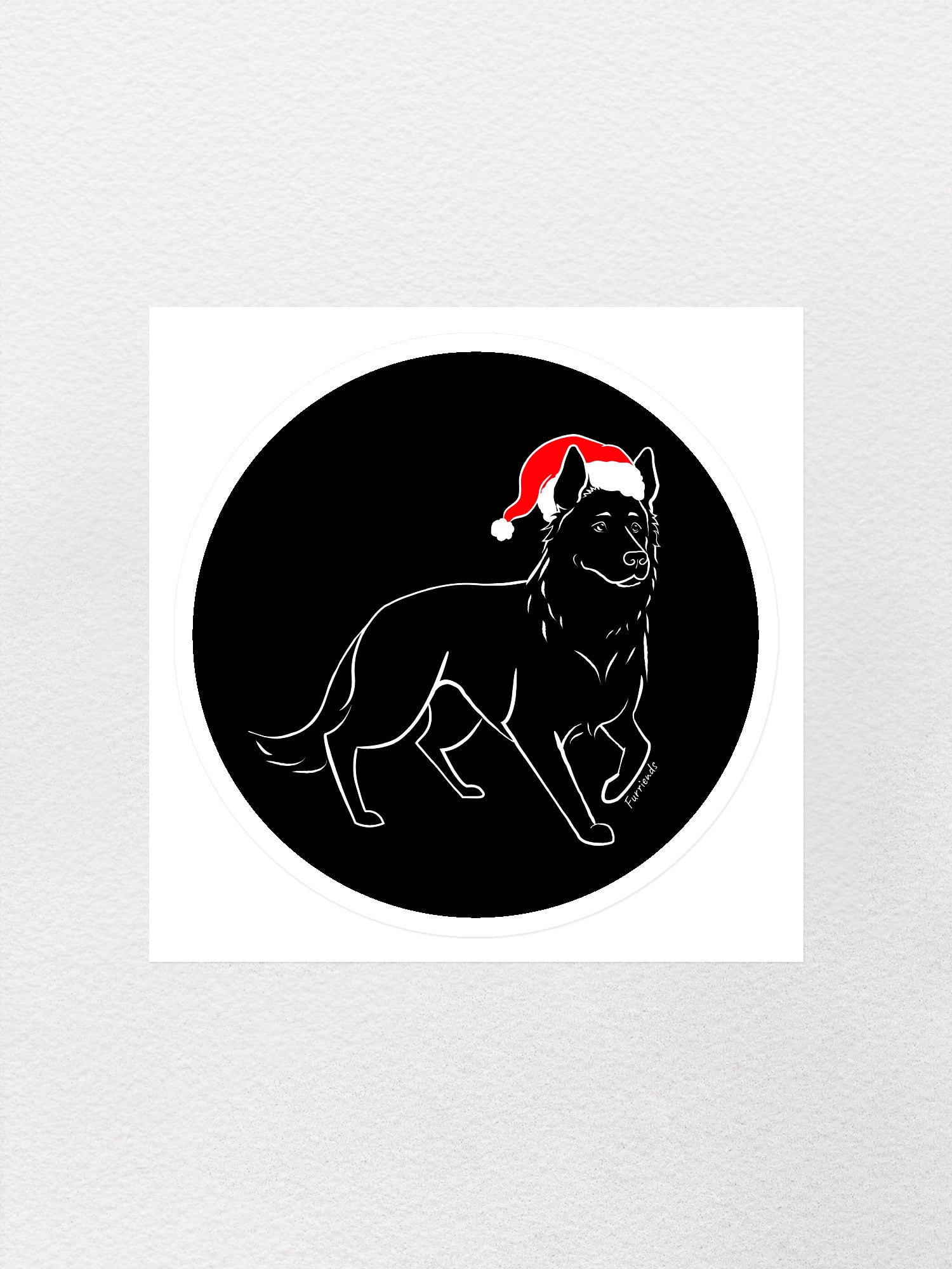 German Shepherd Christmas Edition Sticker