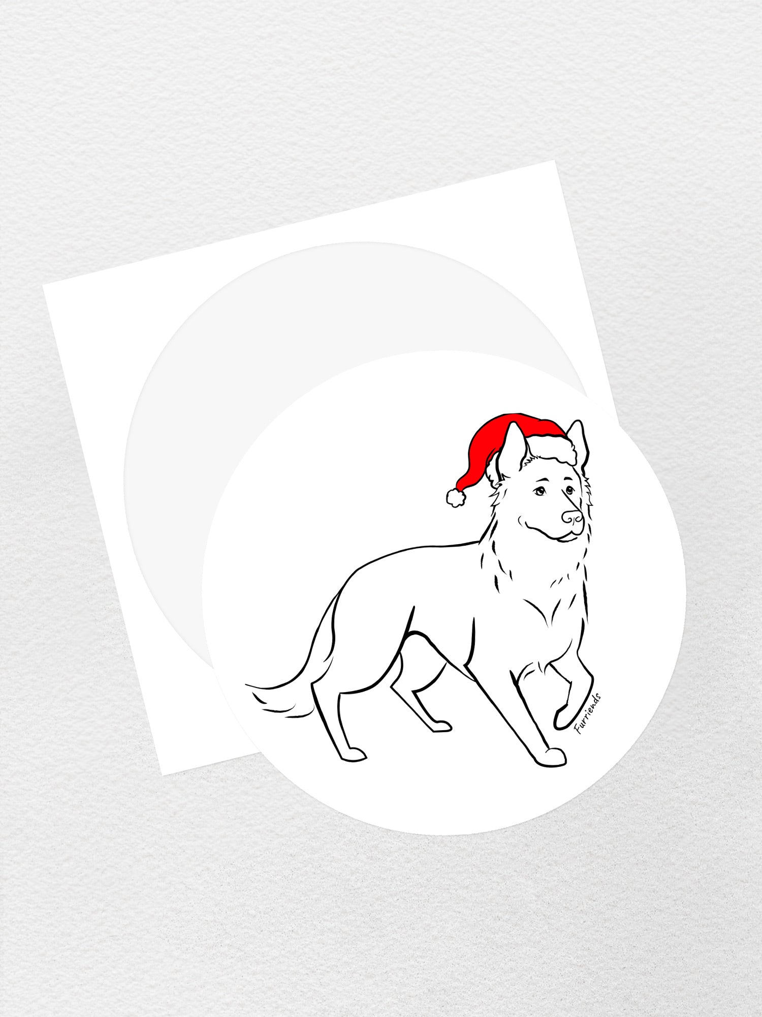 German Shepherd Christmas Edition Sticker