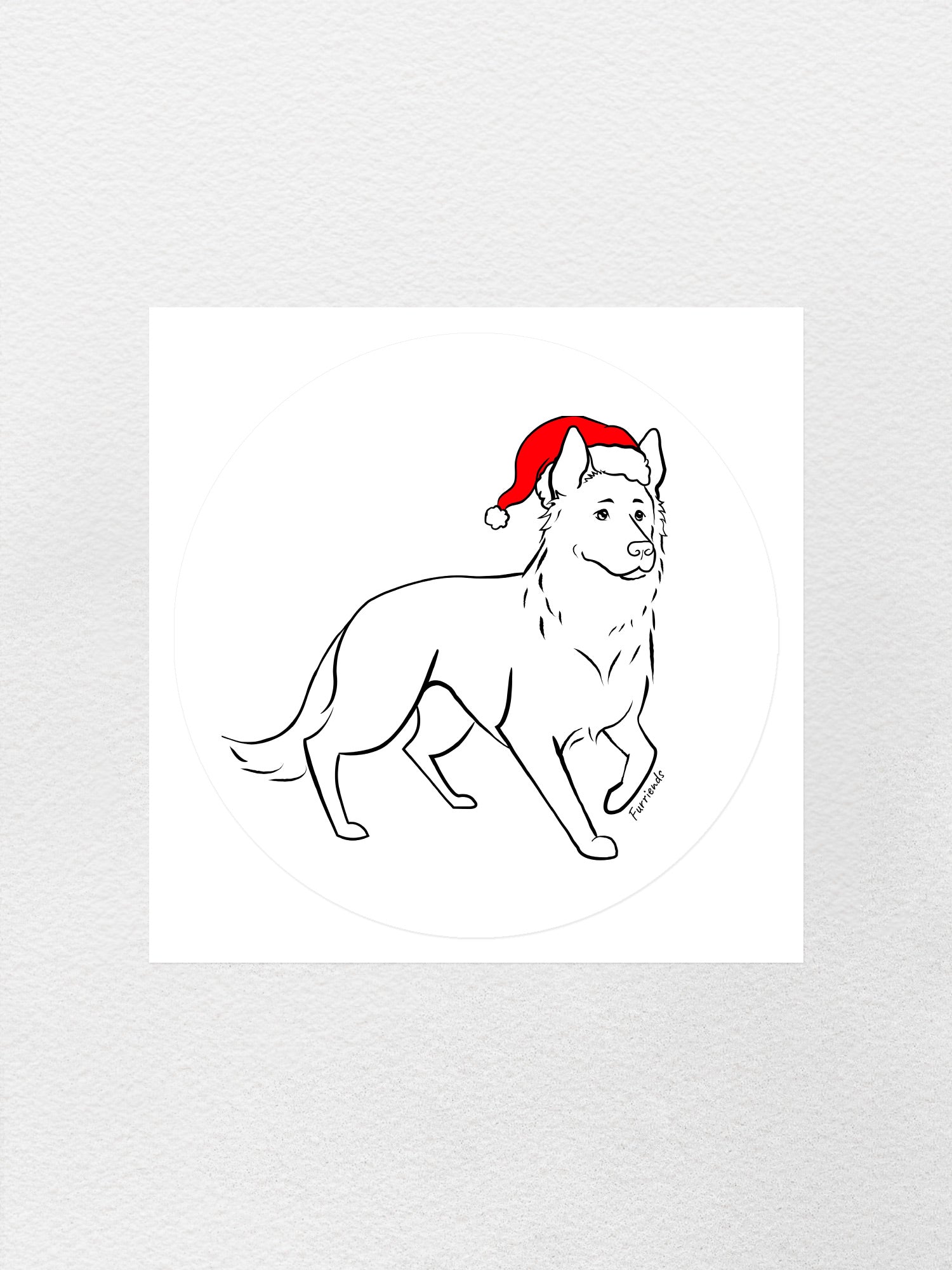 German Shepherd Christmas Edition Sticker