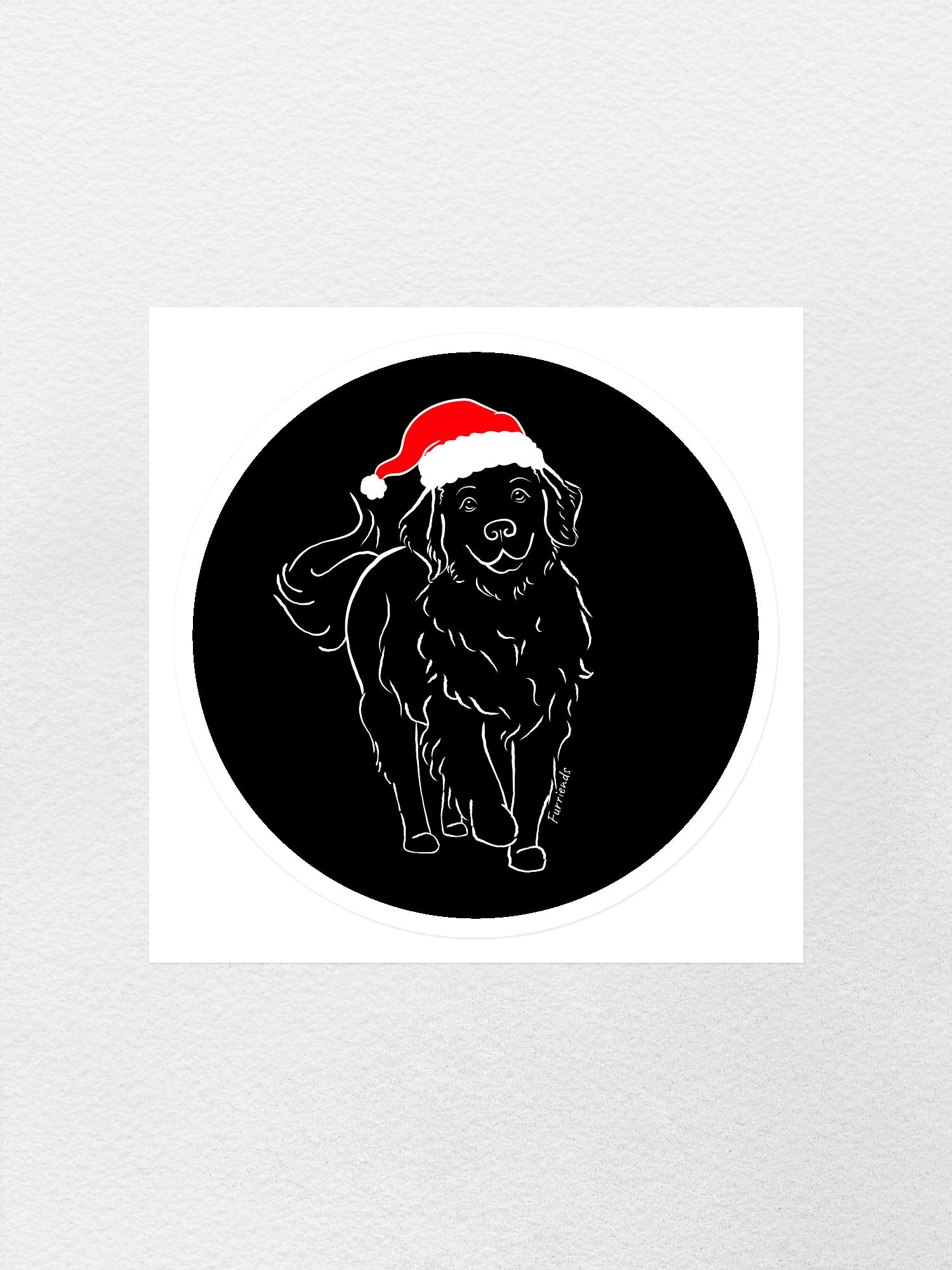 Golden Retriever Christmas Edition Sticker