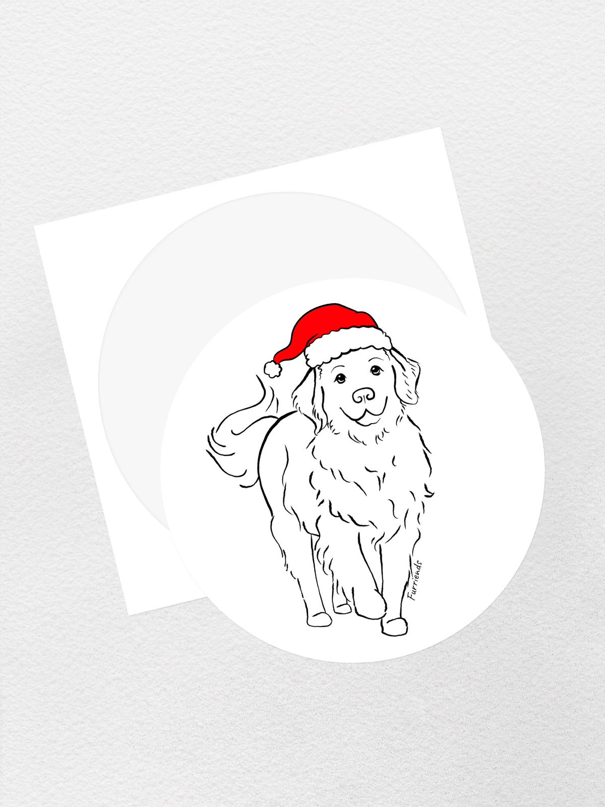 Golden Retriever Christmas Edition Sticker