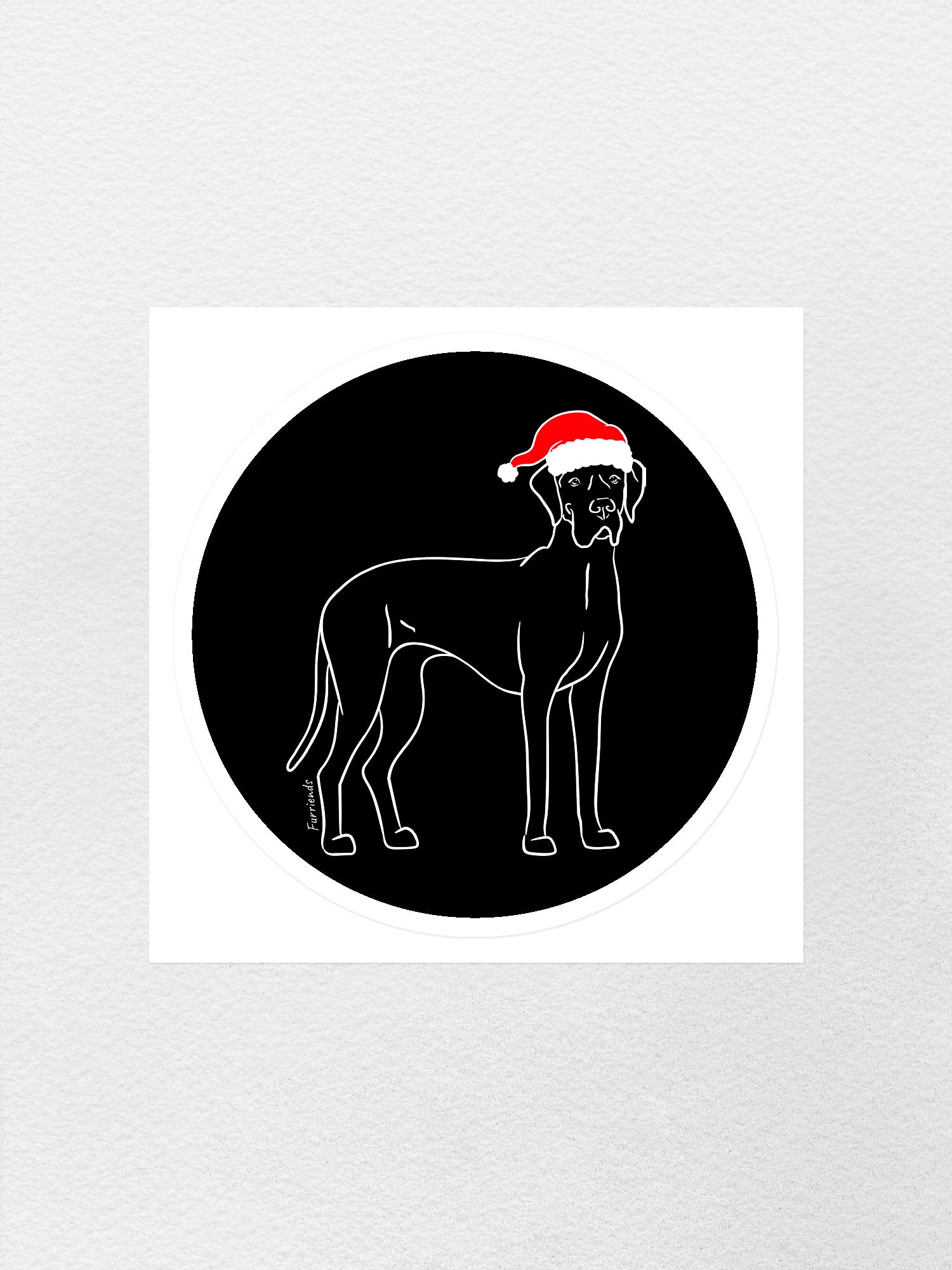 Great Dane Christmas Edition Sticker