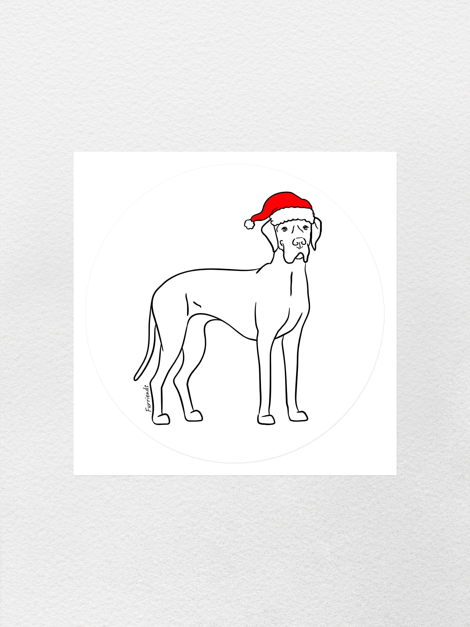 Great Dane Christmas Edition Sticker