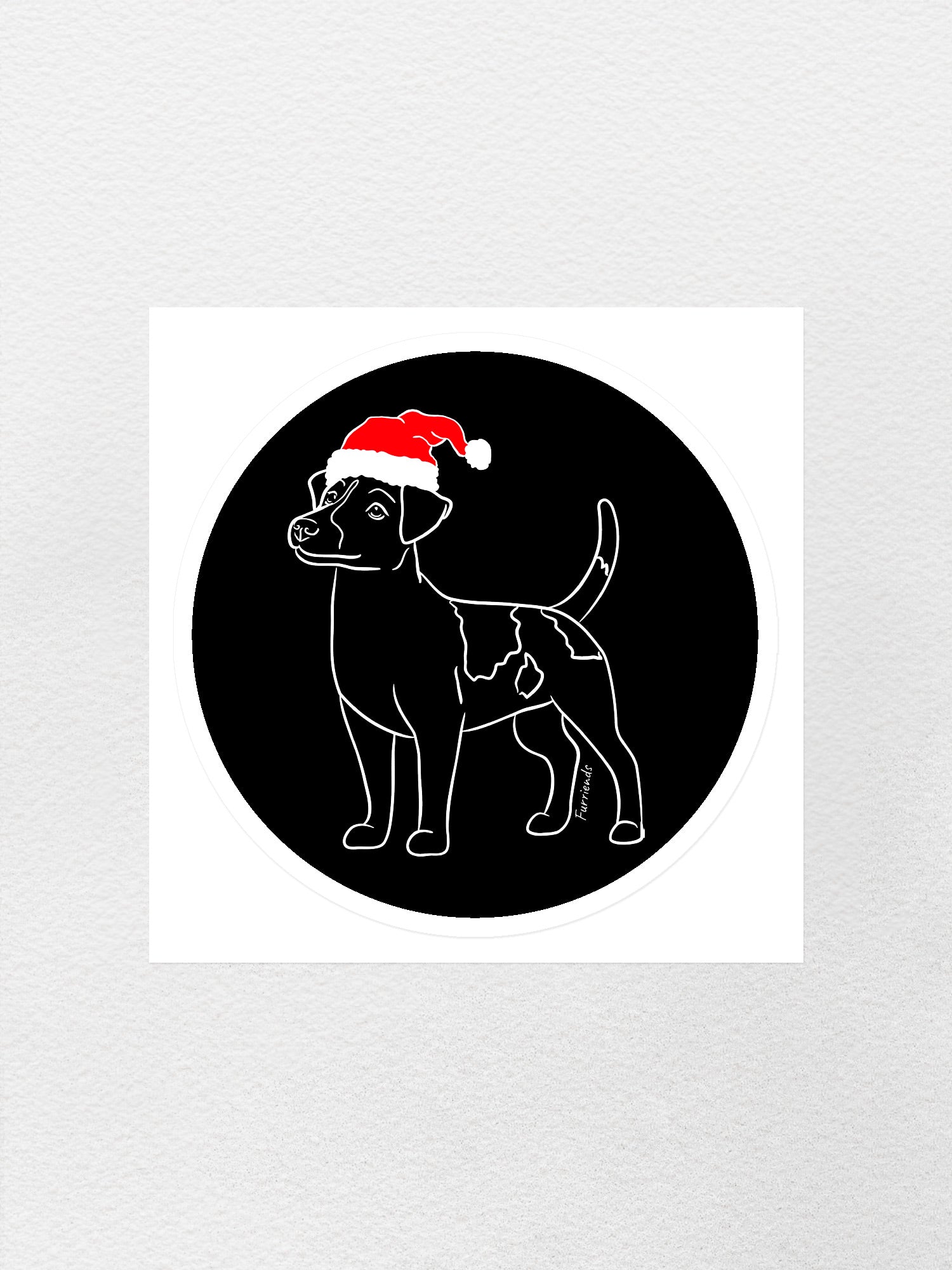 Jack Russell Terrier (Smooth Coat) Christmas Edition Sticker