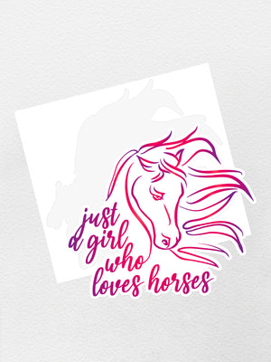 Just A Girl Who Loves Horses Sticker