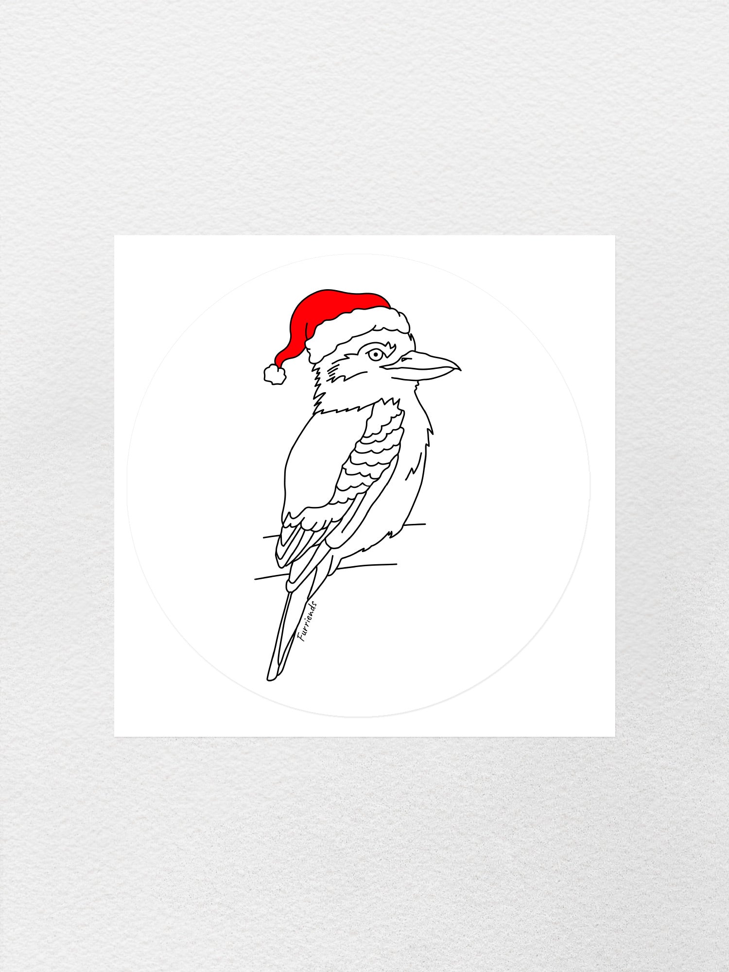 Kookaburra Christmas Edition Sticker