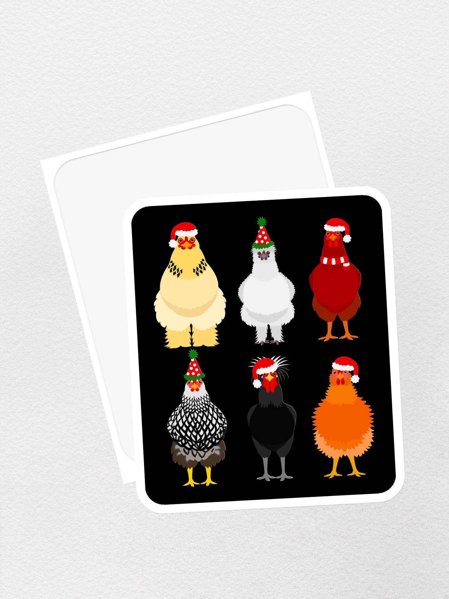 Merry Clucking Christmas Sticker