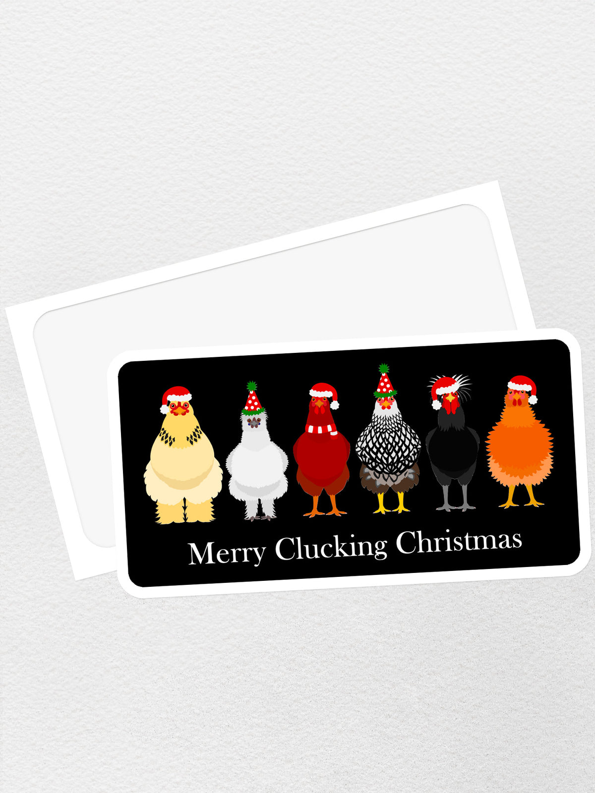 Merry Clucking Christmas Sticker