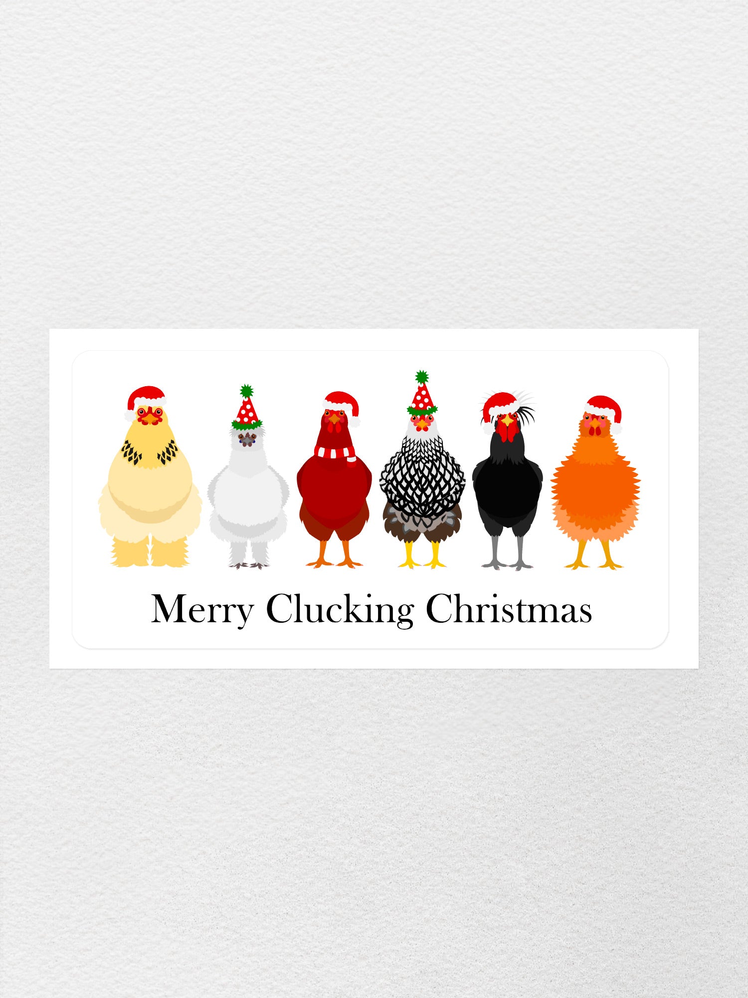 Merry Clucking Christmas Sticker