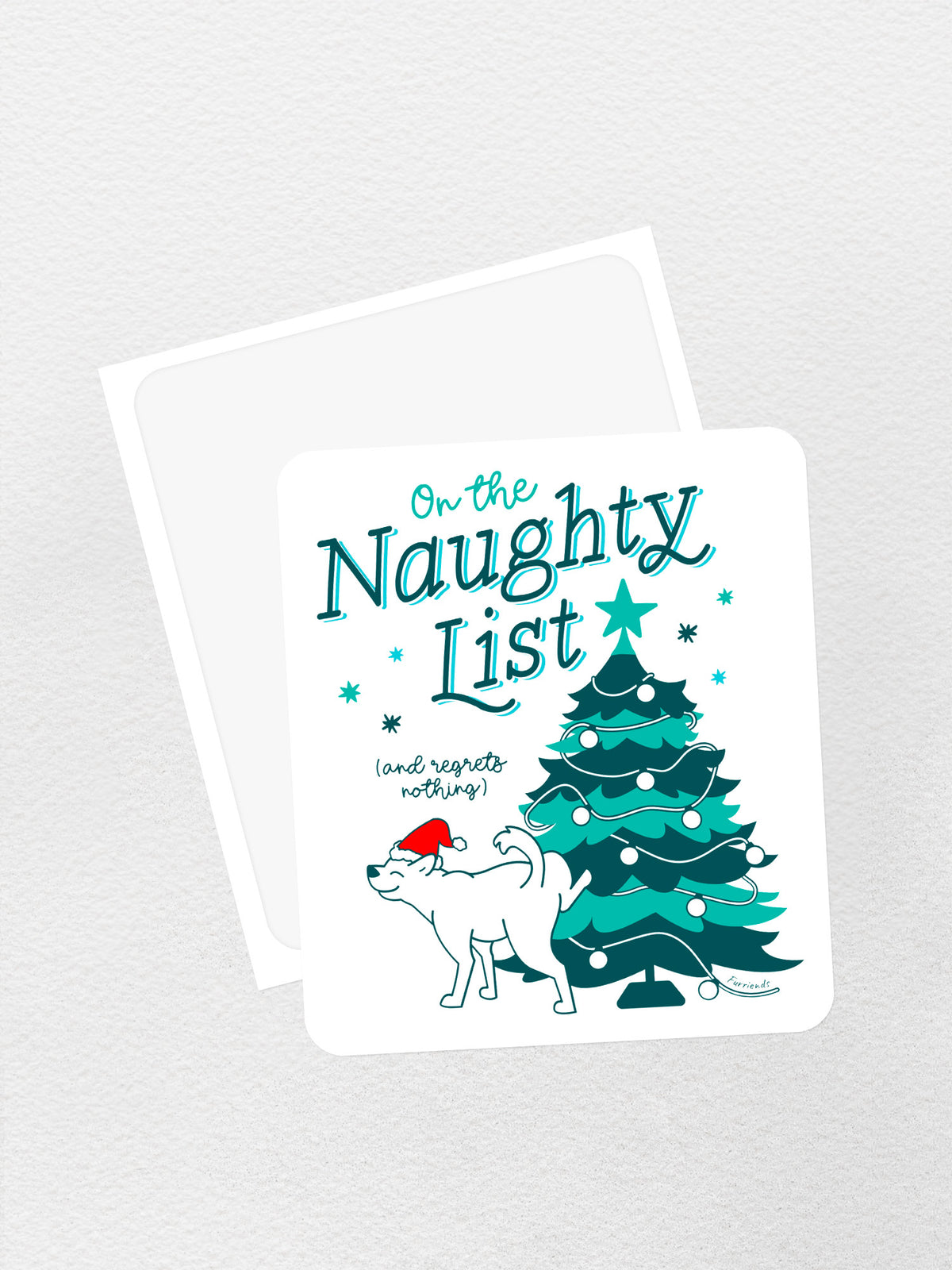 On The Naughty List - Dog Sticker