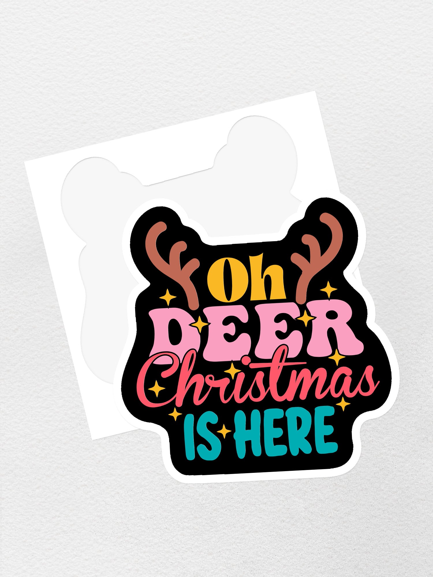 Oh Deer. Christmas Is Here Sticker