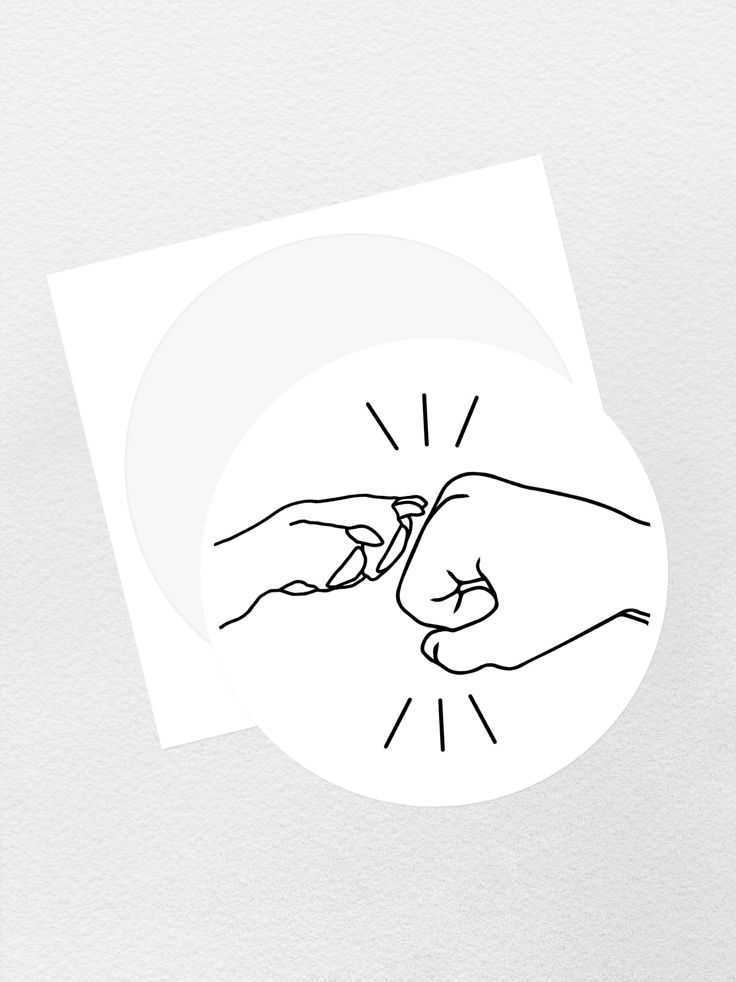 Paw Fist Bump Sticker