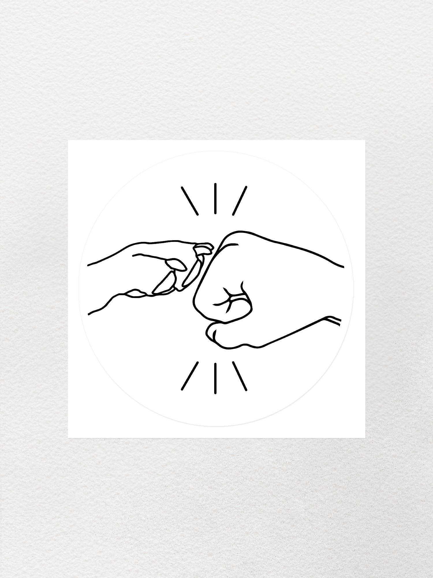 Paw Fist Bump Sticker