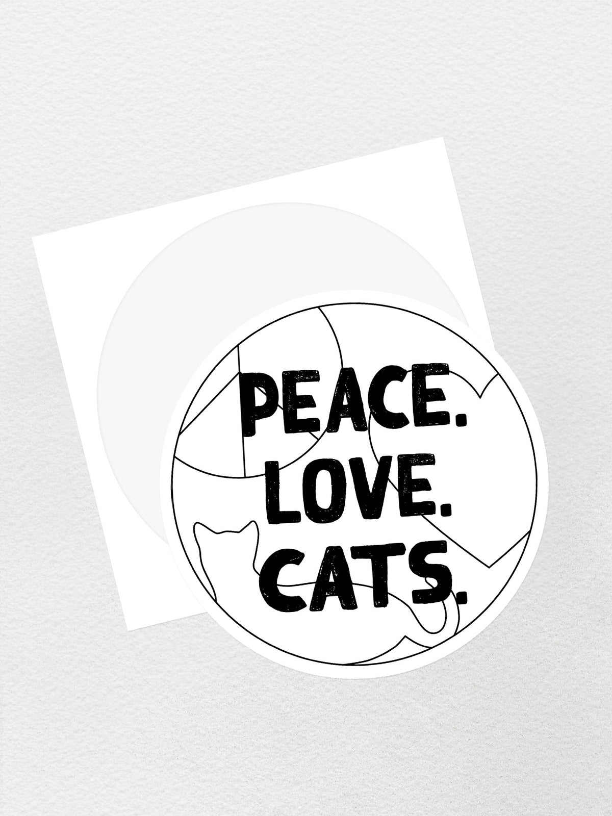 Peace. Love. Cats. Sticker