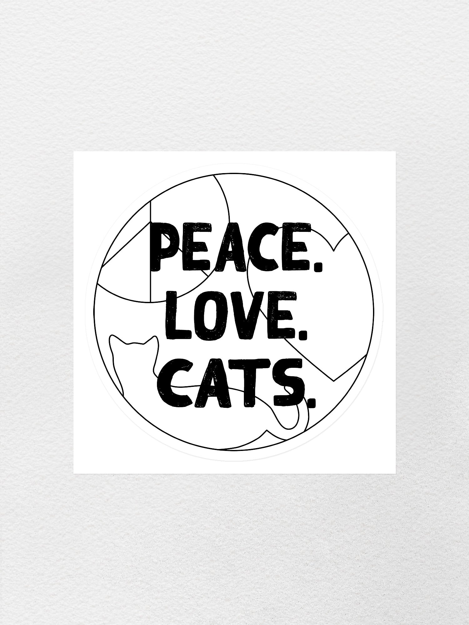 Peace. Love. Cats. Sticker