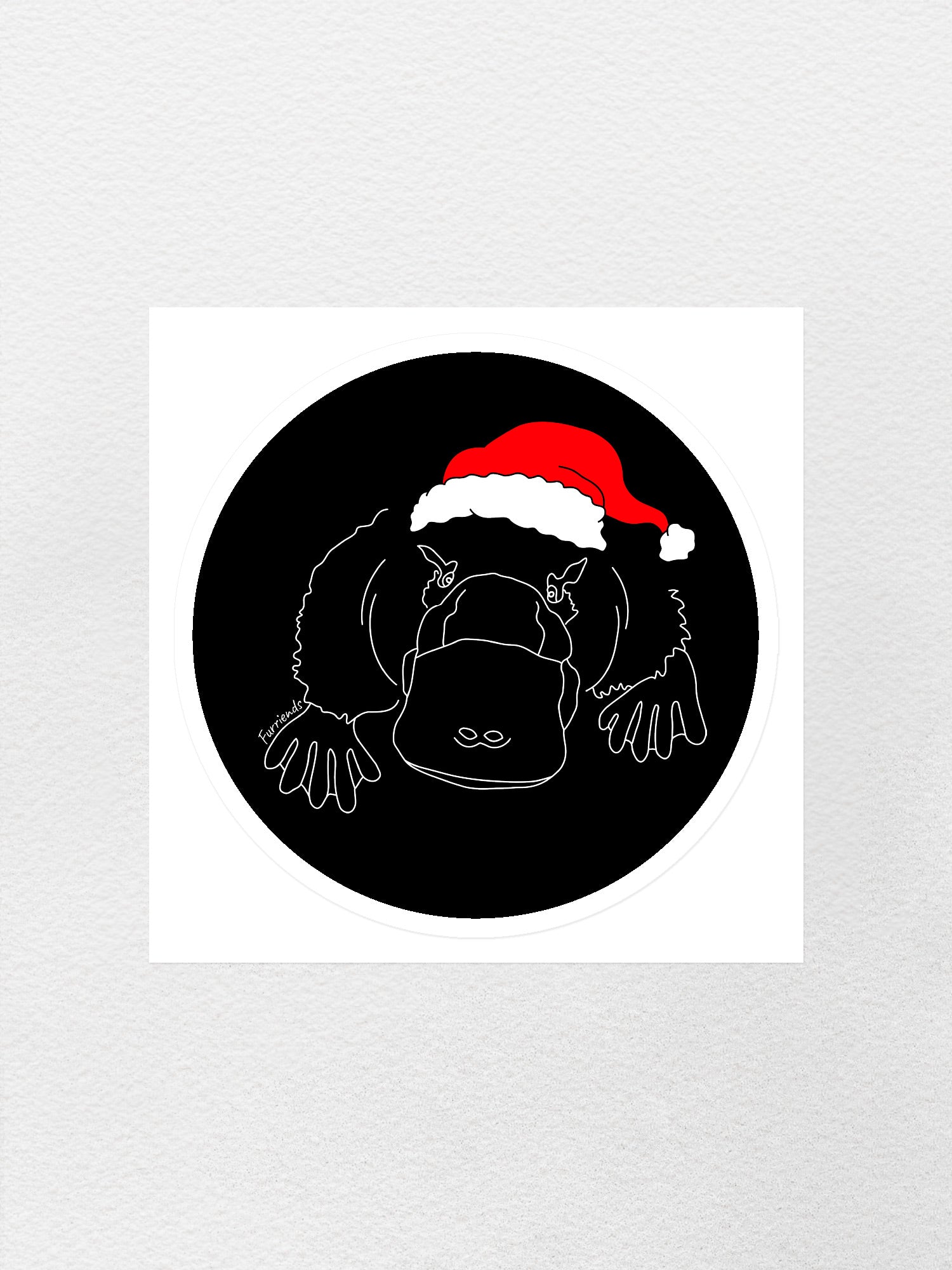 Platypus Christmas Edition Sticker