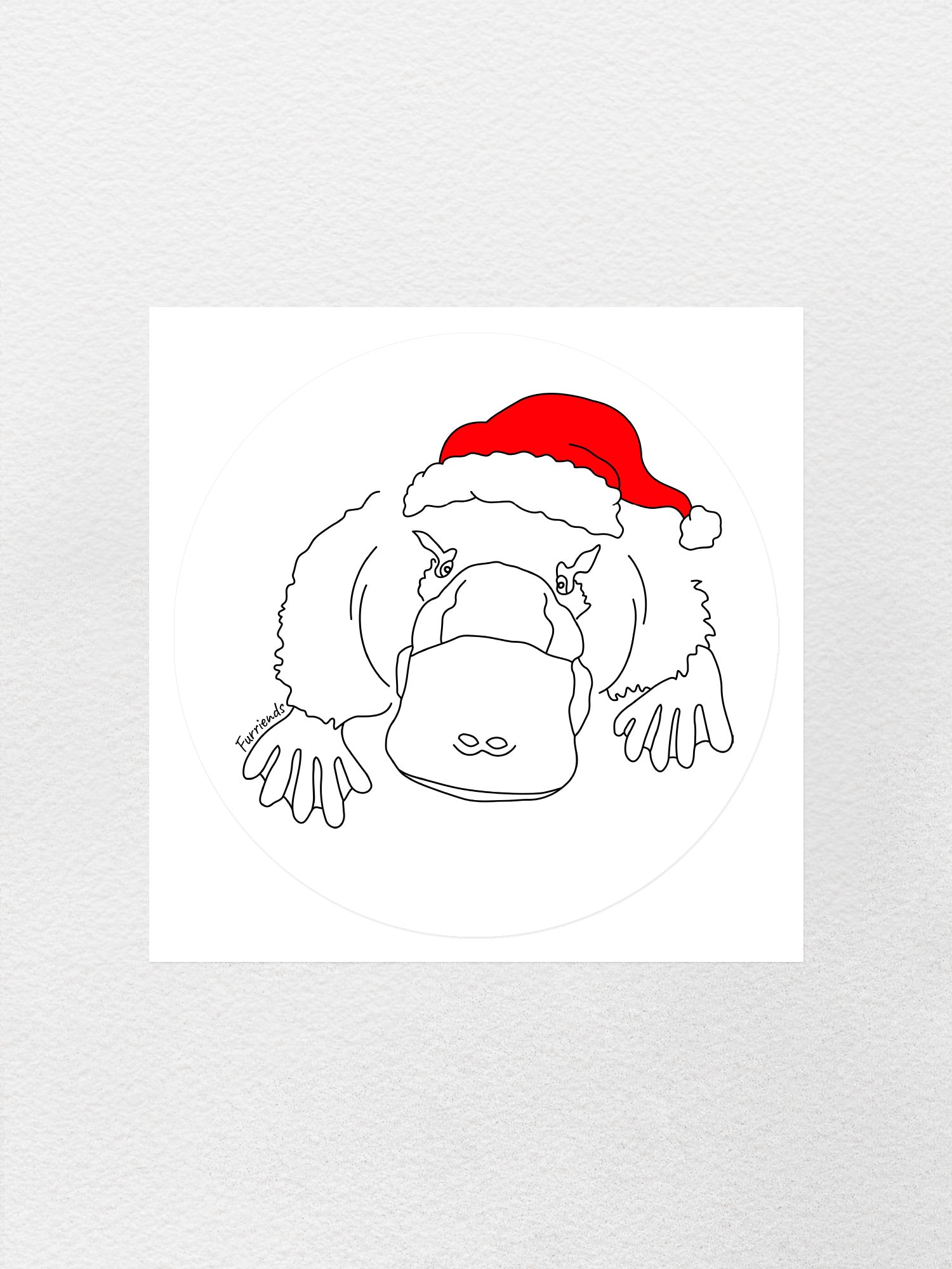 Platypus Christmas Edition Sticker