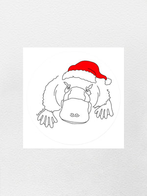 Platypus Christmas Edition Sticker