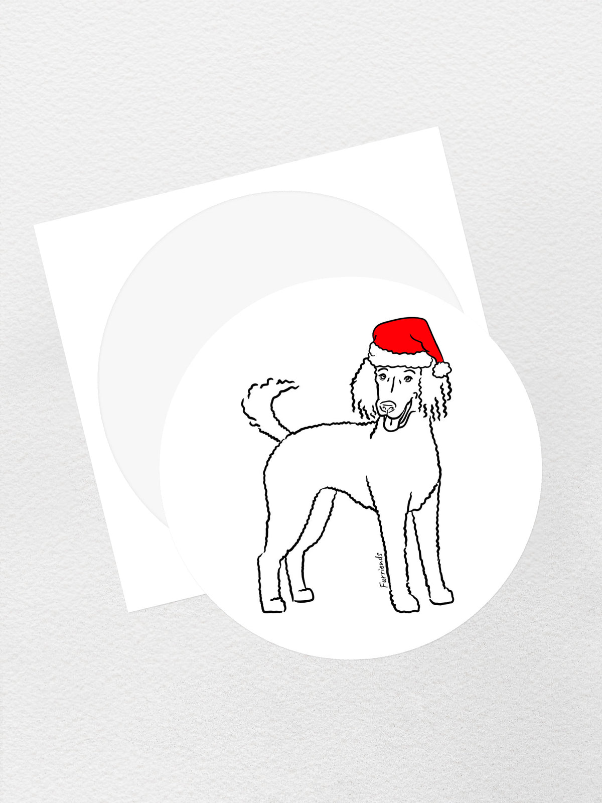 Standard Poodle Christmas Edition Sticker