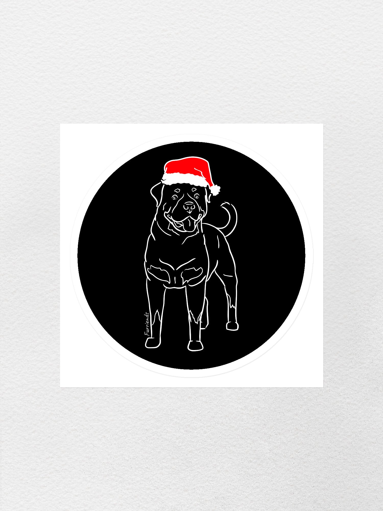 Rottweiler Christmas Edition Sticker