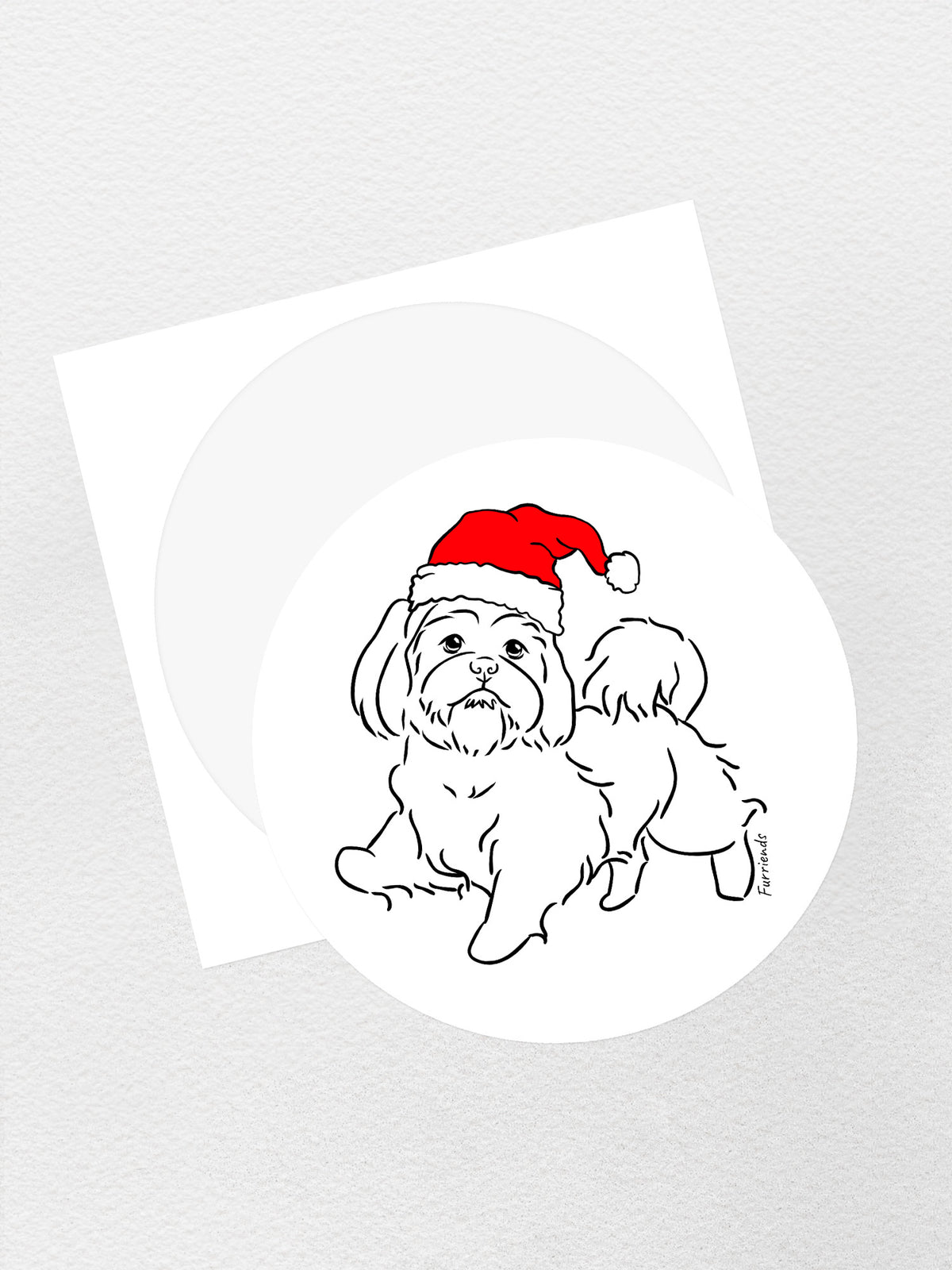 Shih Tzu Christmas Edition Sticker