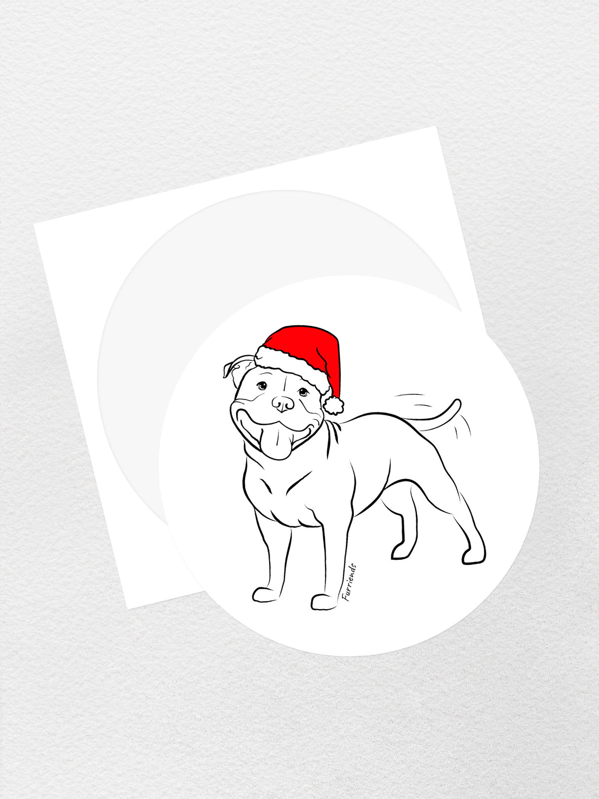 Staffordshire Bull Terrier Christmas Edition Sticker