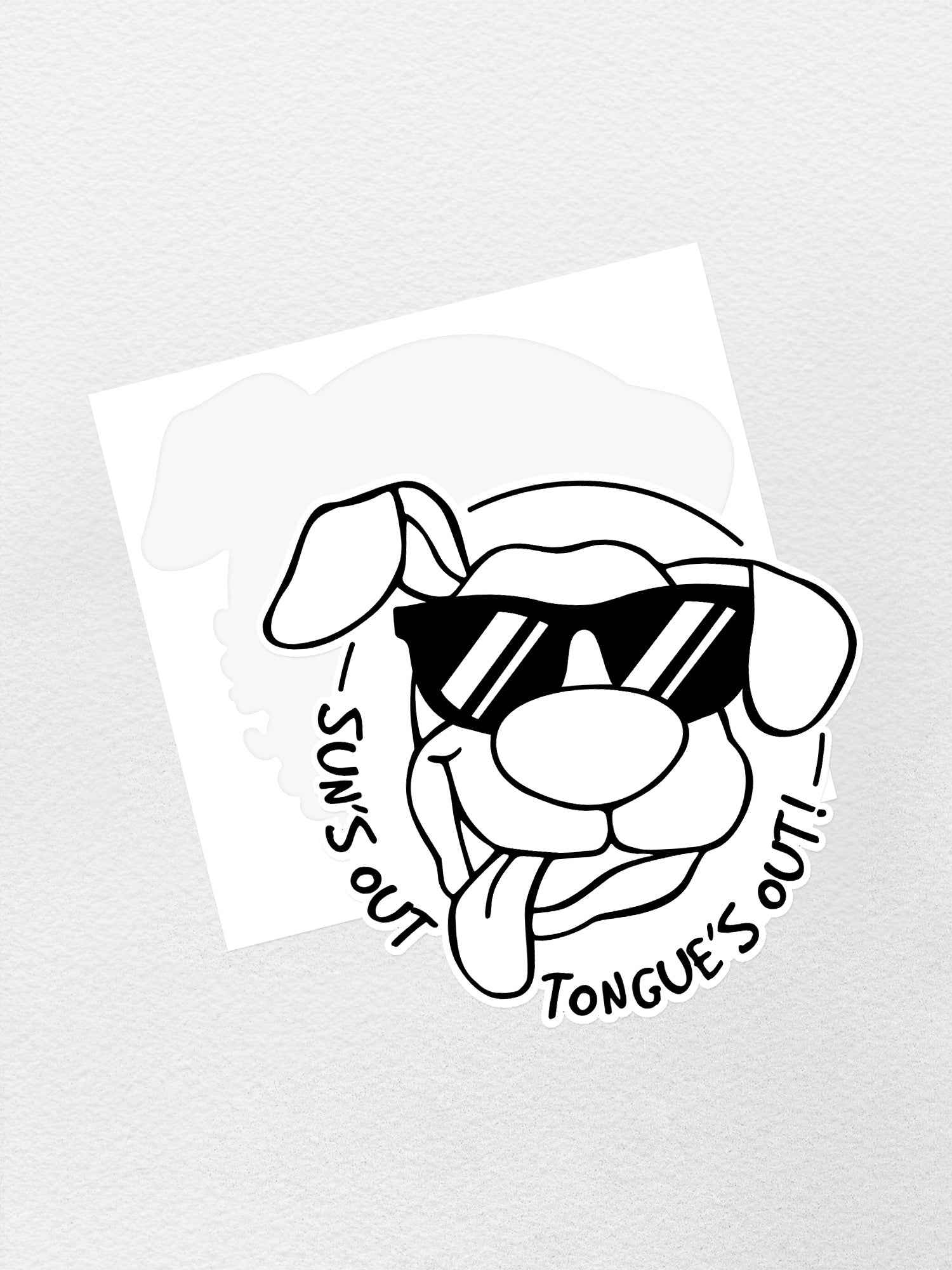 Sun's Out Tongue's Out Sticker