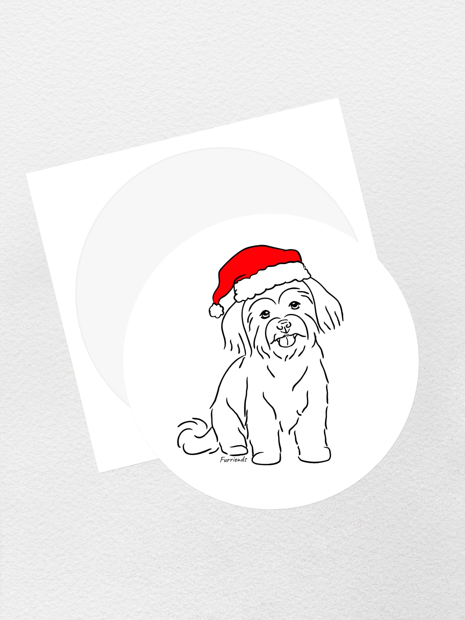 Maltese Terrier Christmas Edition Sticker