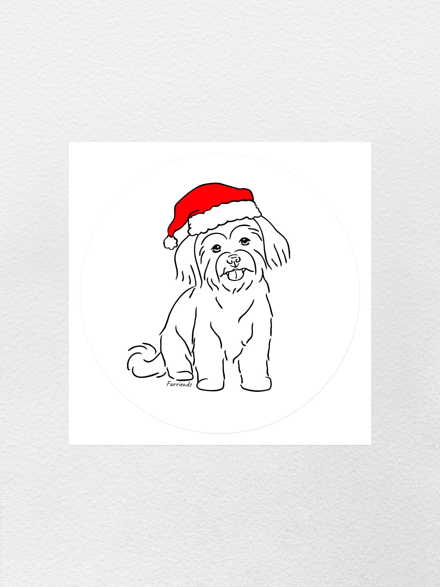 Maltese Terrier Christmas Edition Sticker