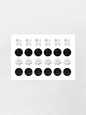 Standard Poodle Sticker Sheet