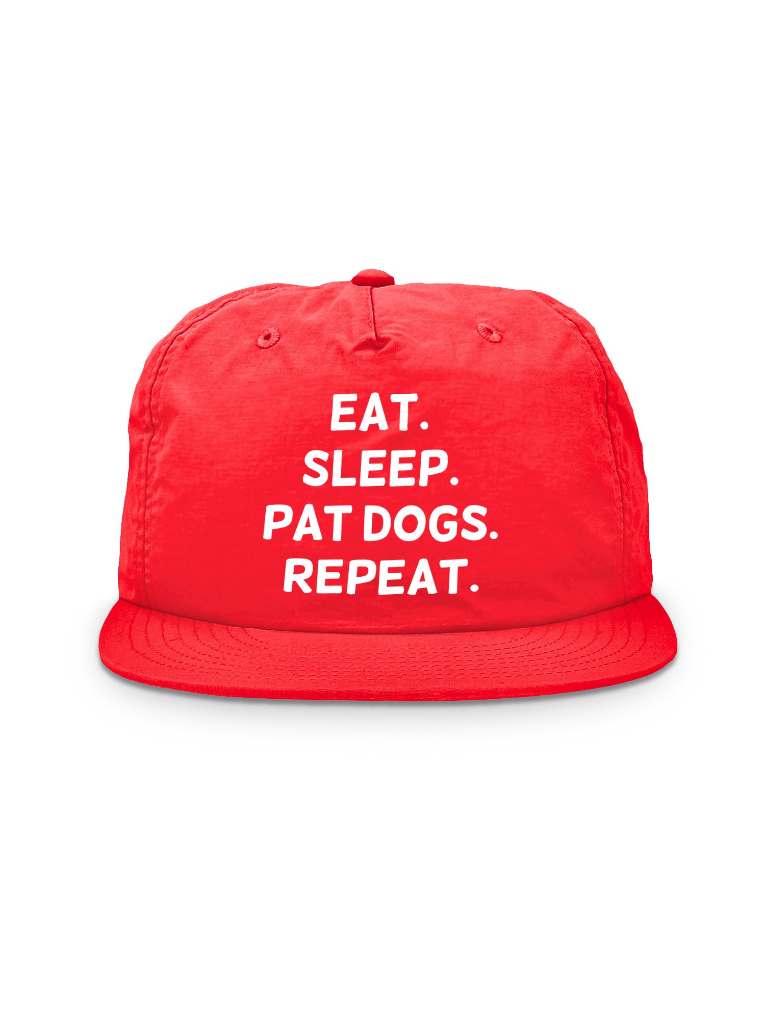 Eat. Sleep. Pat Dogs. Repeat. Quick-Dry Cap