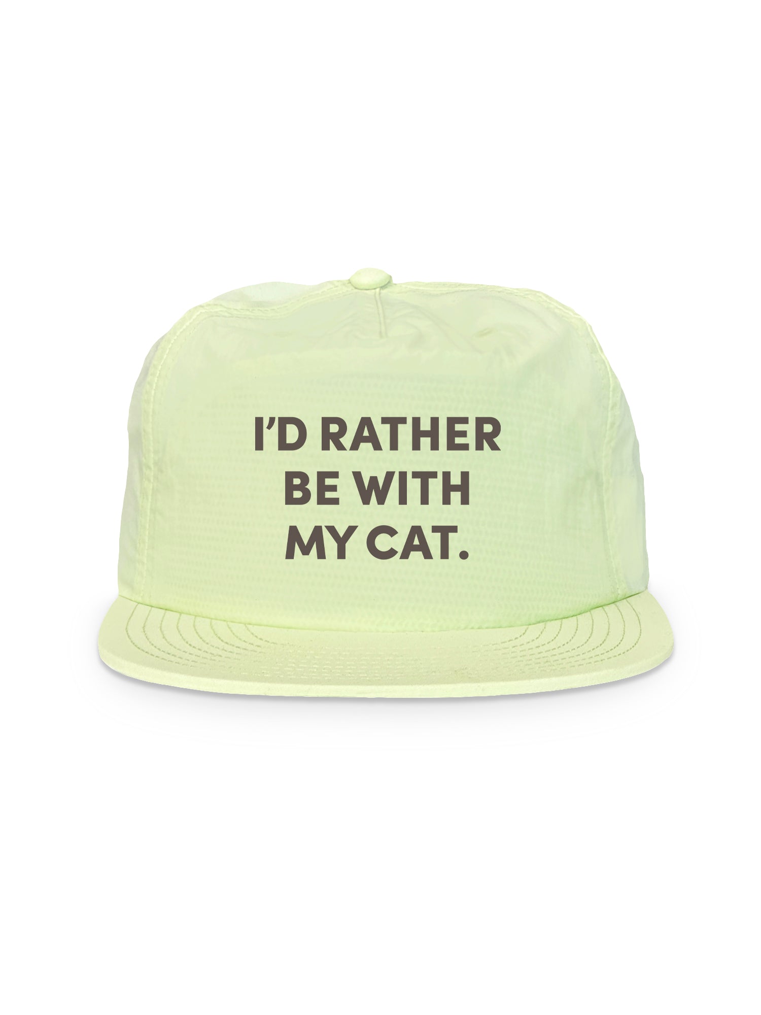 I'd Rather Be With My Cat. Quick-Dry Cap