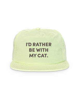 I'd Rather Be With My Cat. Quick-Dry Cap