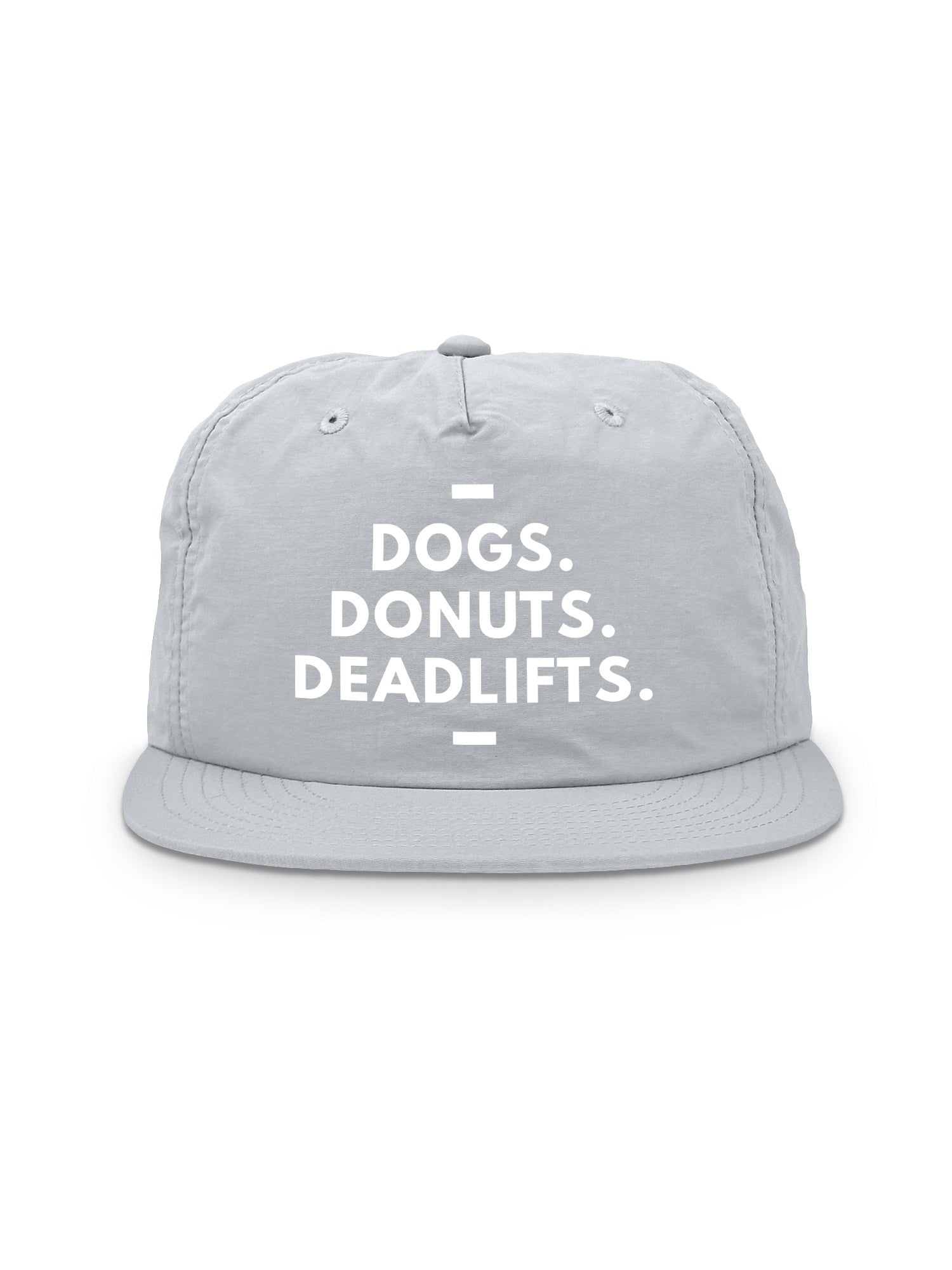 Dogs. Donuts. Deadlifts. Quick-Dry Cap